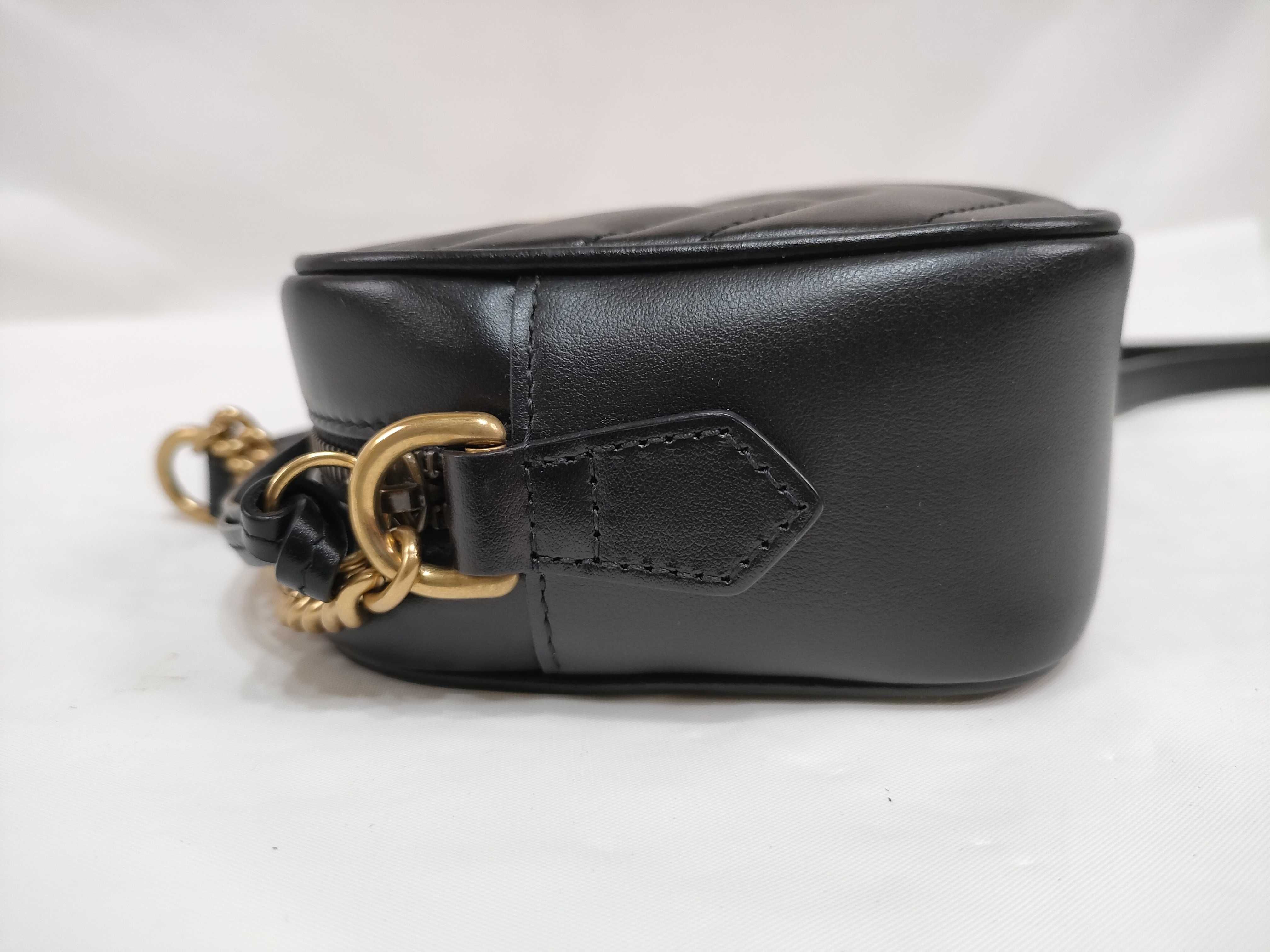 GG Marmont Leather Chain Shoulder Bag, Black, 448065 (Shoulder Bag) — view 8