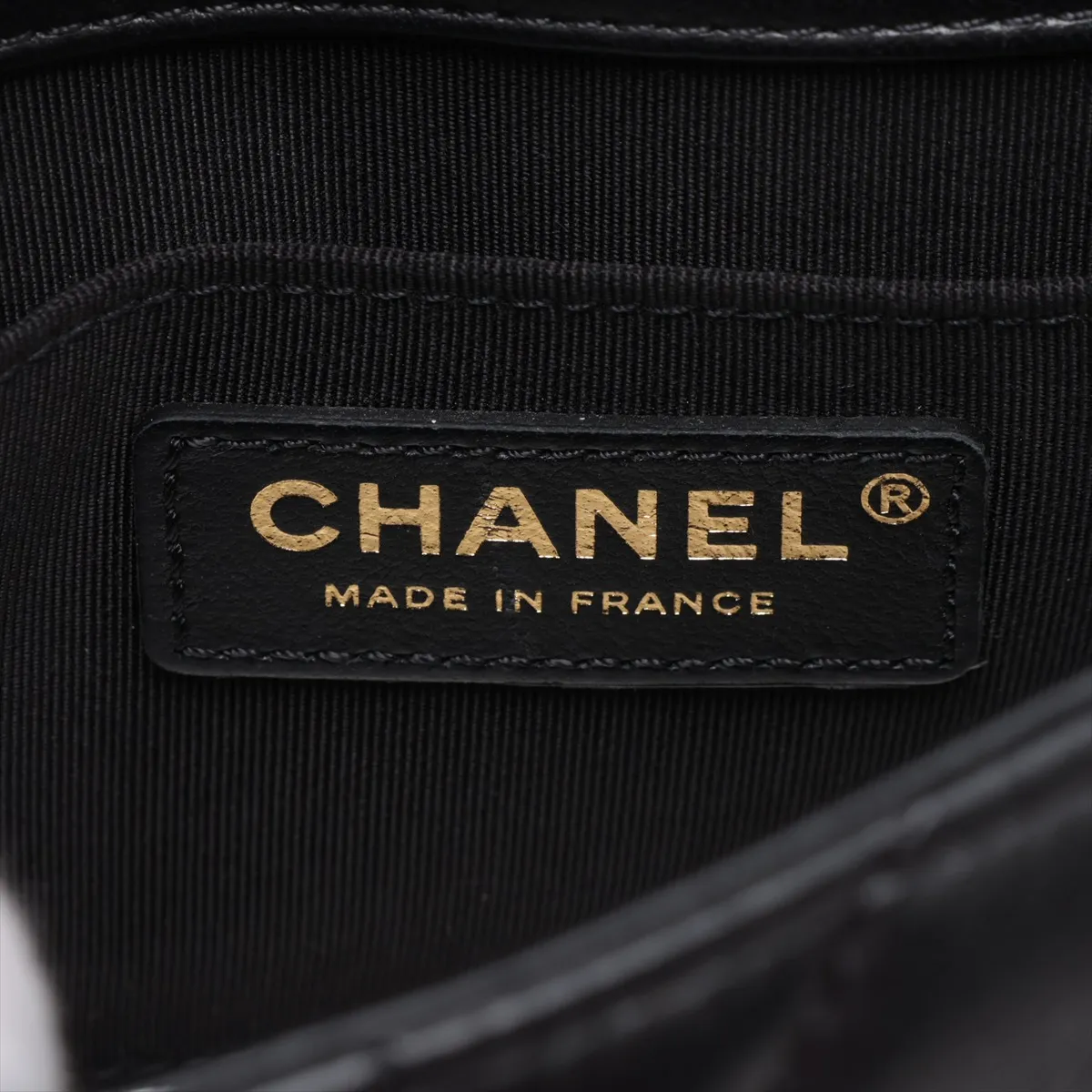Matelassé Lambskin Chain Shoulder Bag, Pearl Black with Gold Hardware, 29773955, Serial Number 29 — view 9