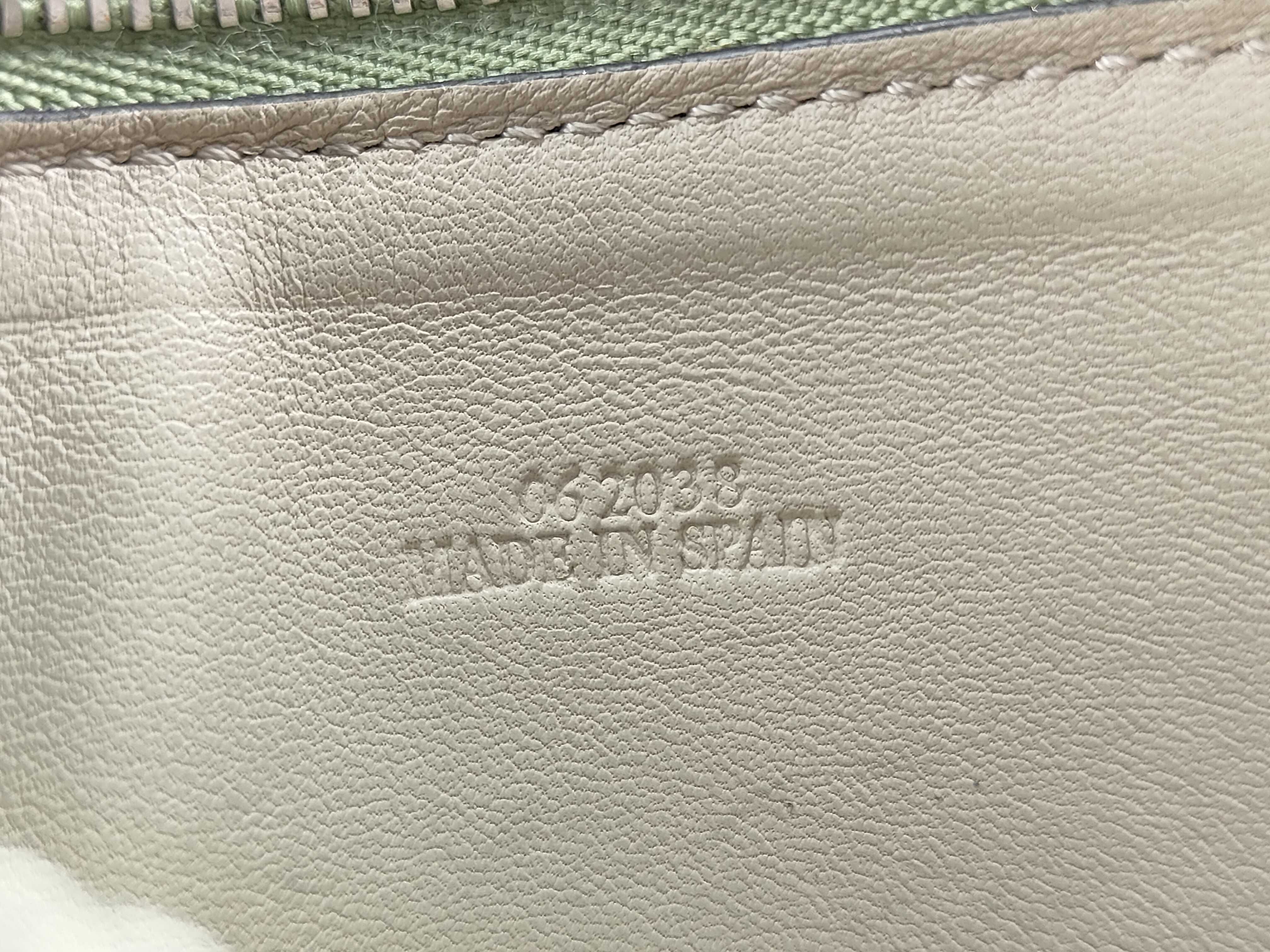 coin card holder, leather, light green and brown coin case. — view 13