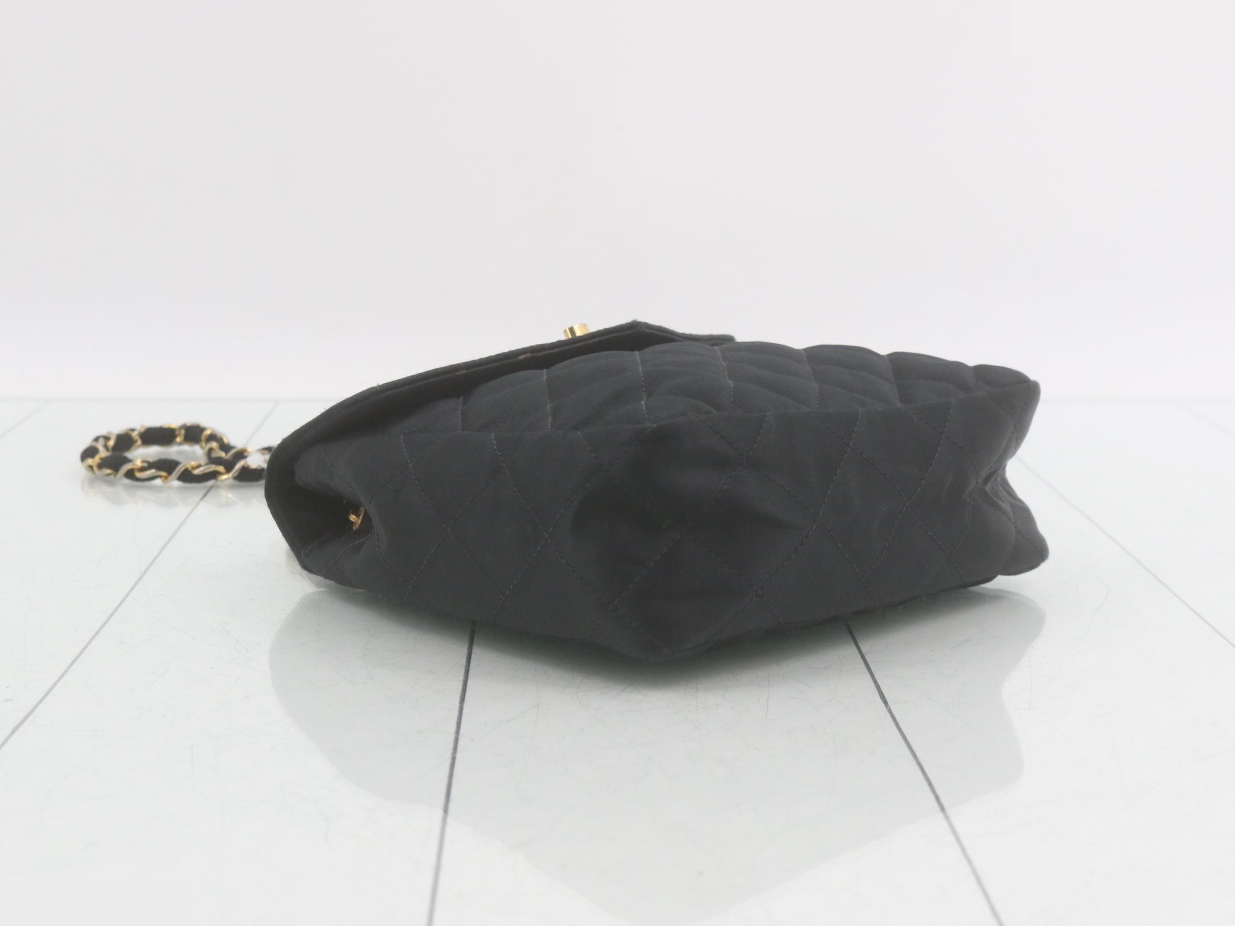 Matelassé satin turn-lock chain shoulder bag — view 5