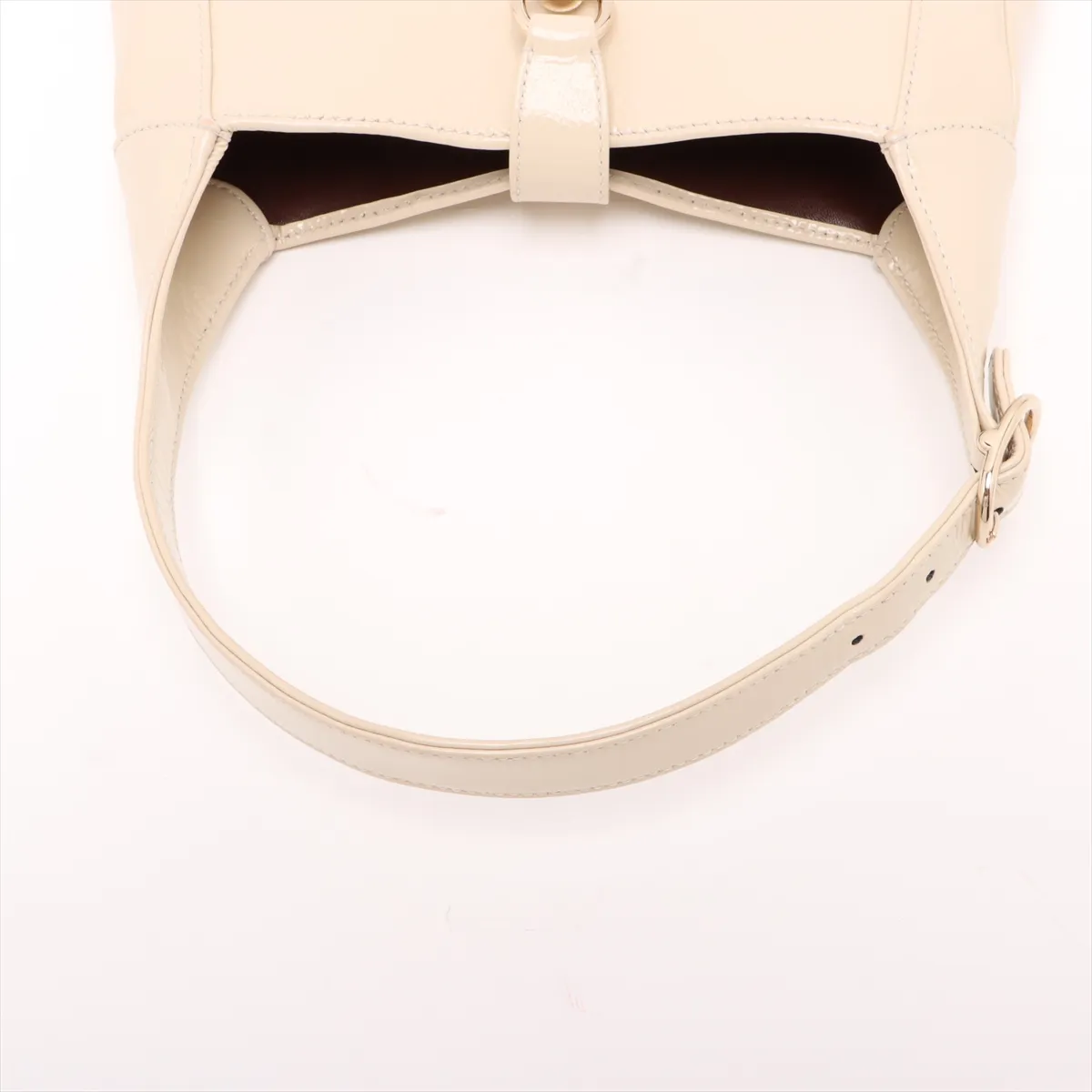 Jackie patent leather 2WAY shoulder bag beige 782849 — view 5