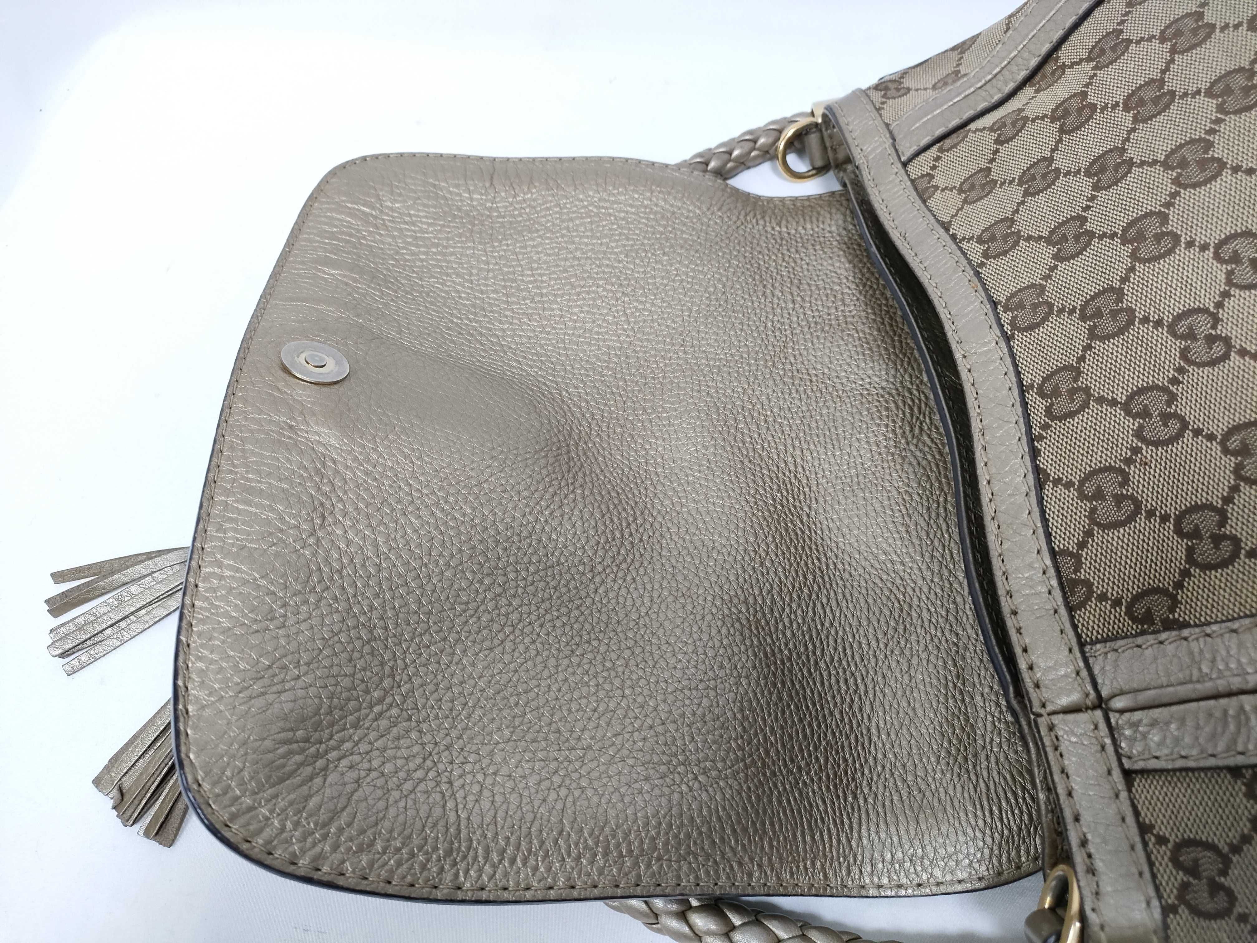 Gold Canvas Vintage Bamboo Skiing Waist Bag Shoulder Bag — view 11