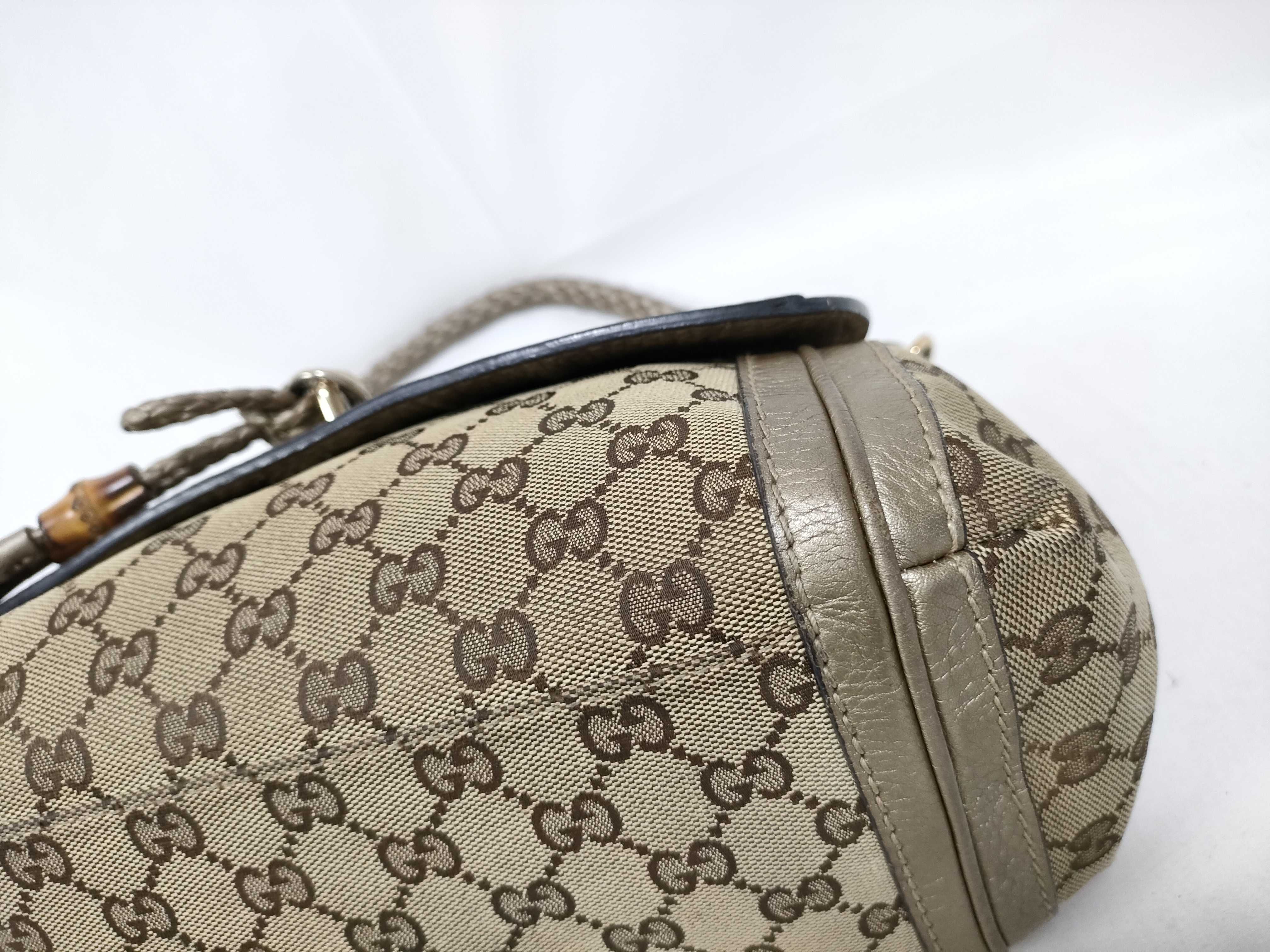 Gold Canvas Vintage Bamboo Skiing Waist Bag Shoulder Bag — view 4