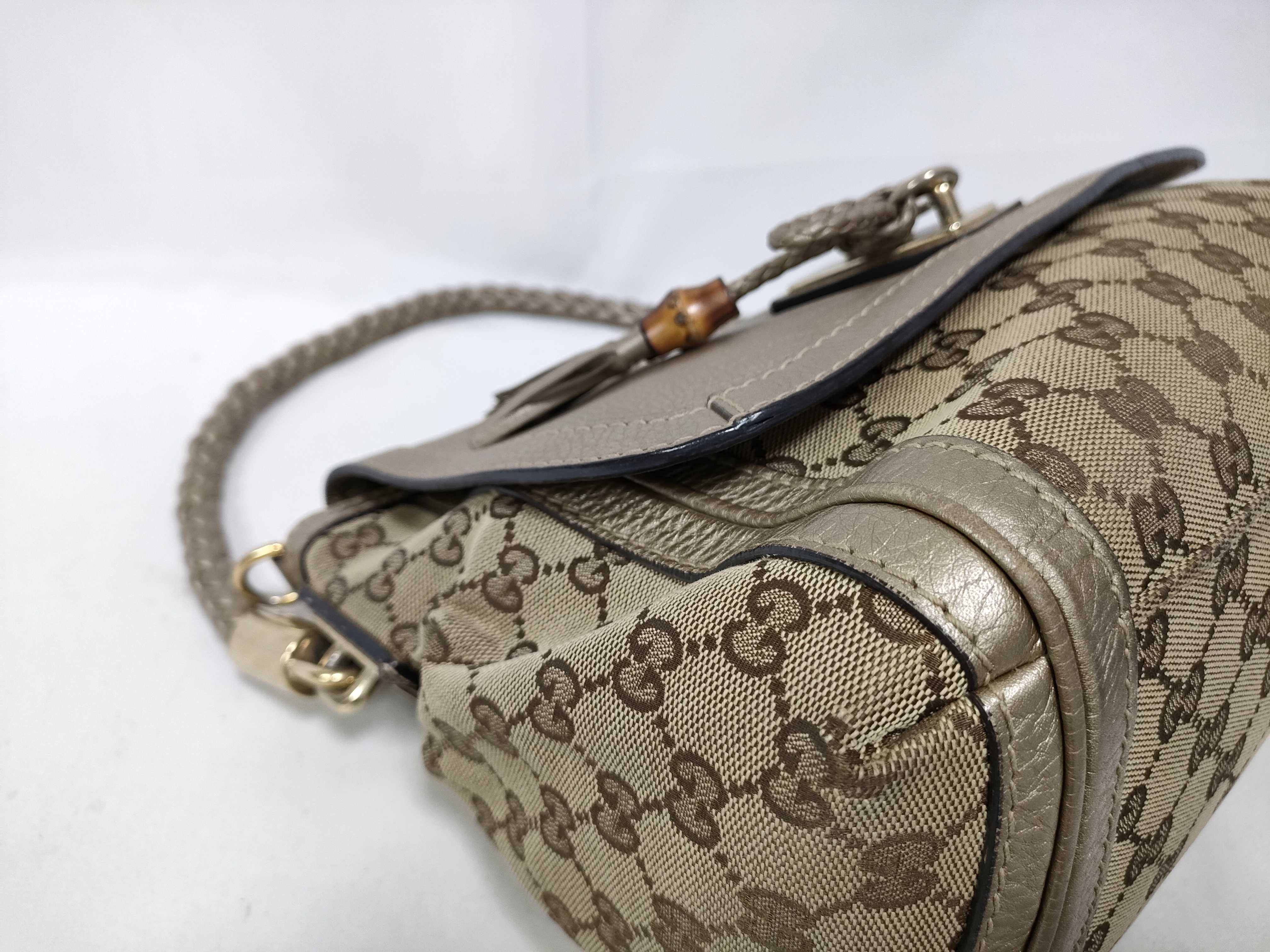 Gold Canvas Vintage Bamboo Skiing Waist Bag Shoulder Bag — view 5