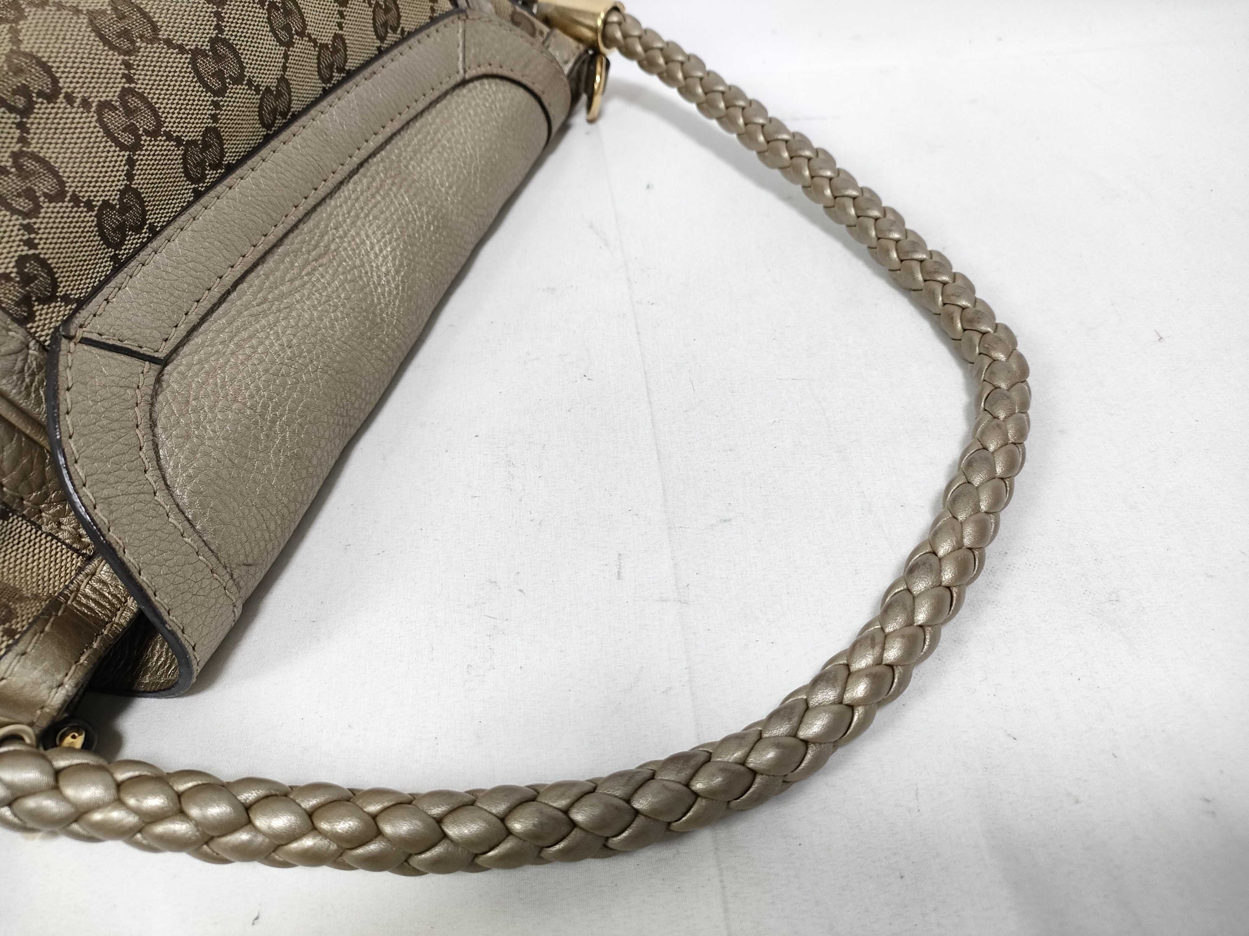 Gold Canvas Vintage Bamboo Skiing Waist Bag Shoulder Bag — view 8