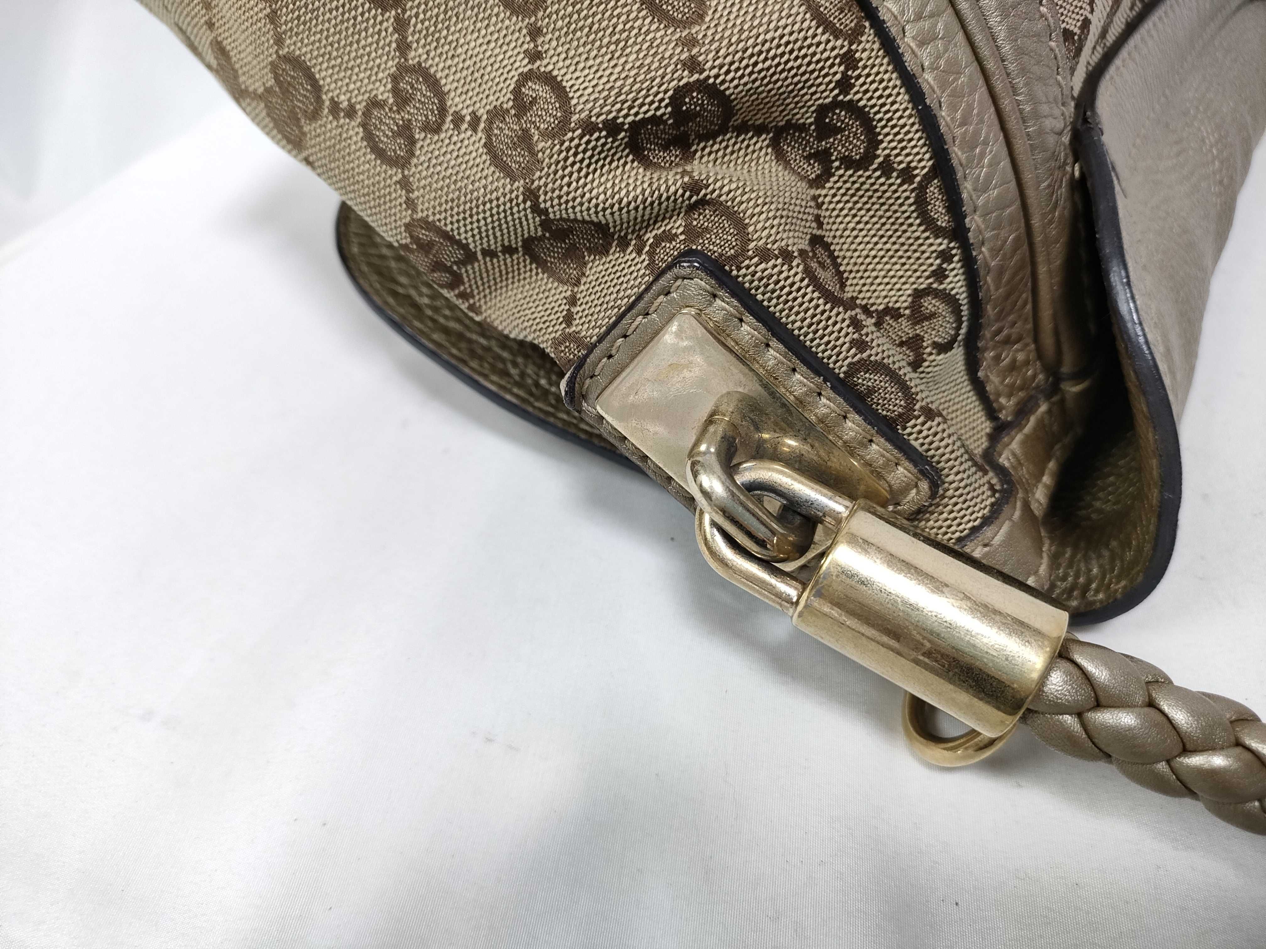 Gold Canvas Vintage Bamboo Skiing Waist Bag Shoulder Bag — view 9