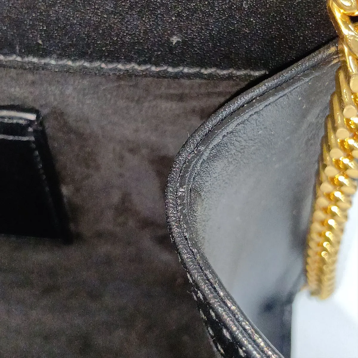 Classic Kate Leather Chain Shoulder Bag, Black 354119 — view 12
