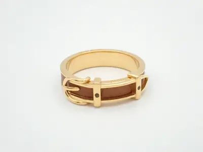 belt motif scarf ring