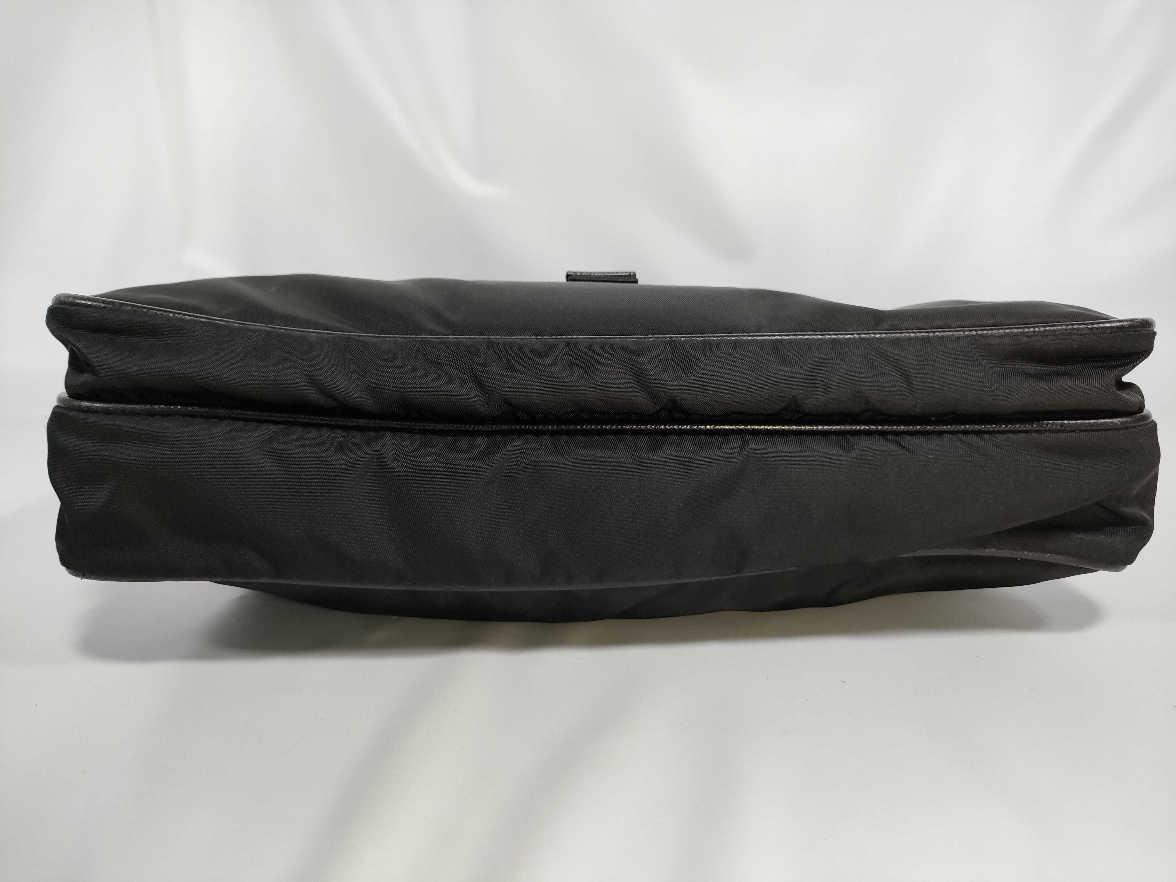 Nylon Shoulder Bag with Triangle Logo, Comes with Guarantee Card. — view 7