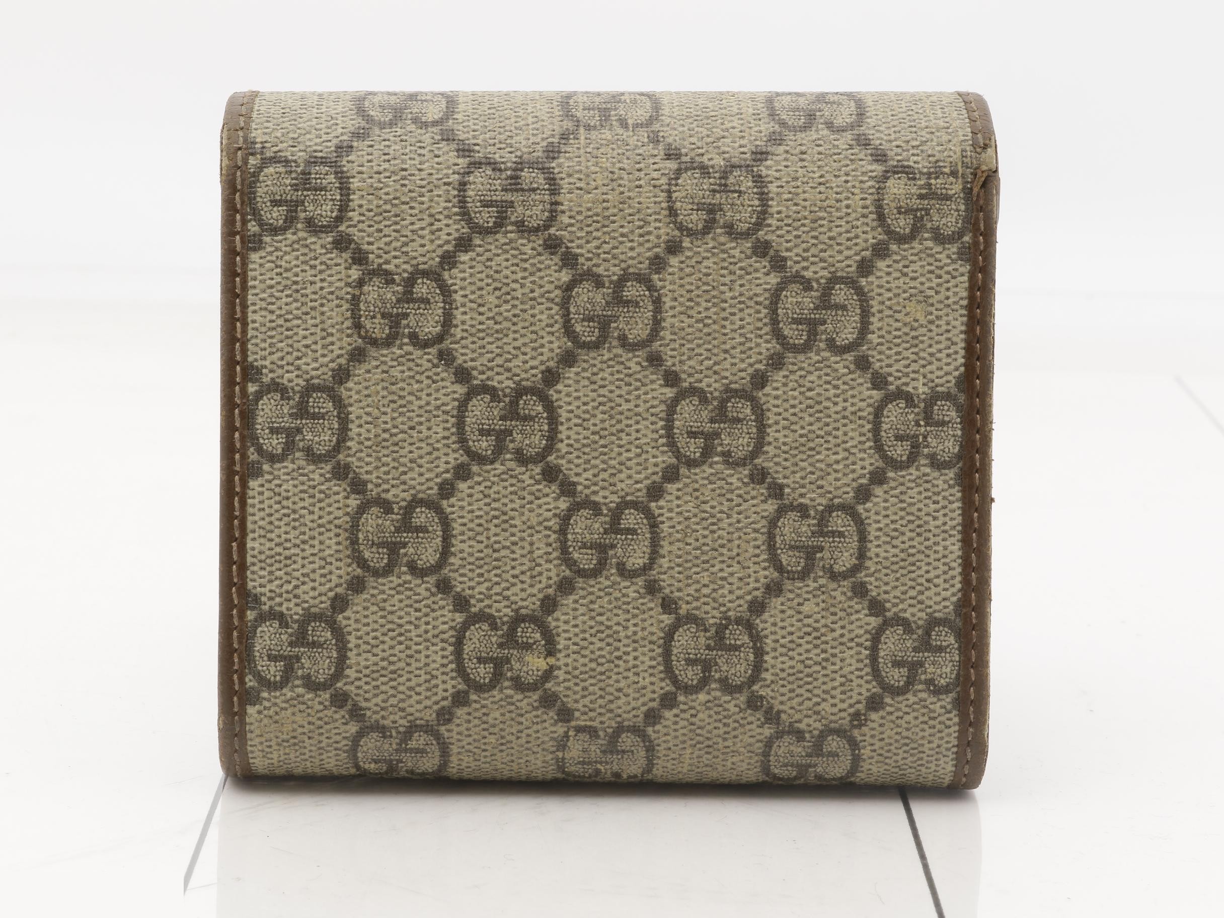 Horsebit Bi-fold Wallet, Beige, Supreme, 621891 — view 2