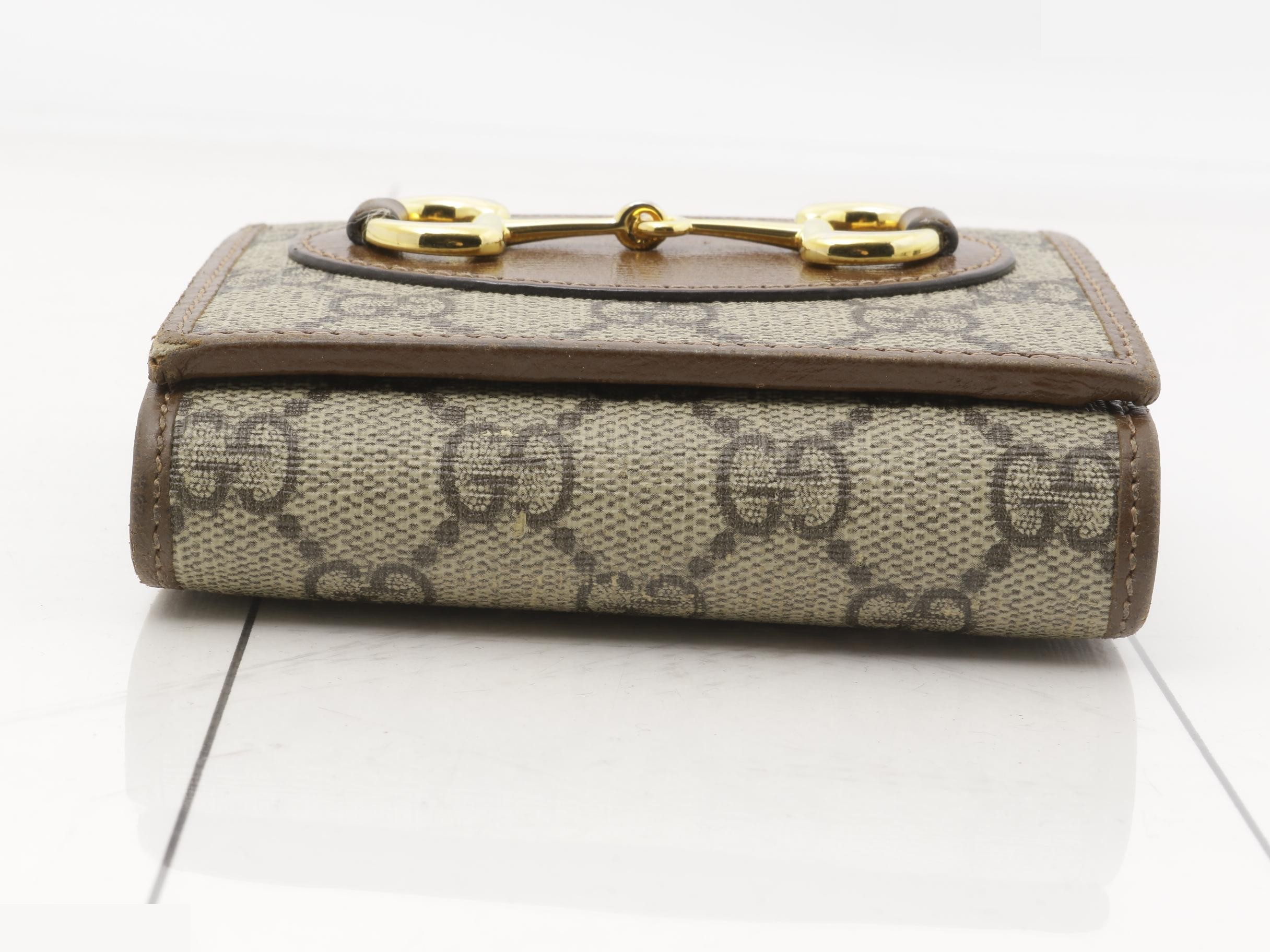 Horsebit Bi-fold Wallet, Beige, Supreme, 621891 — view 3