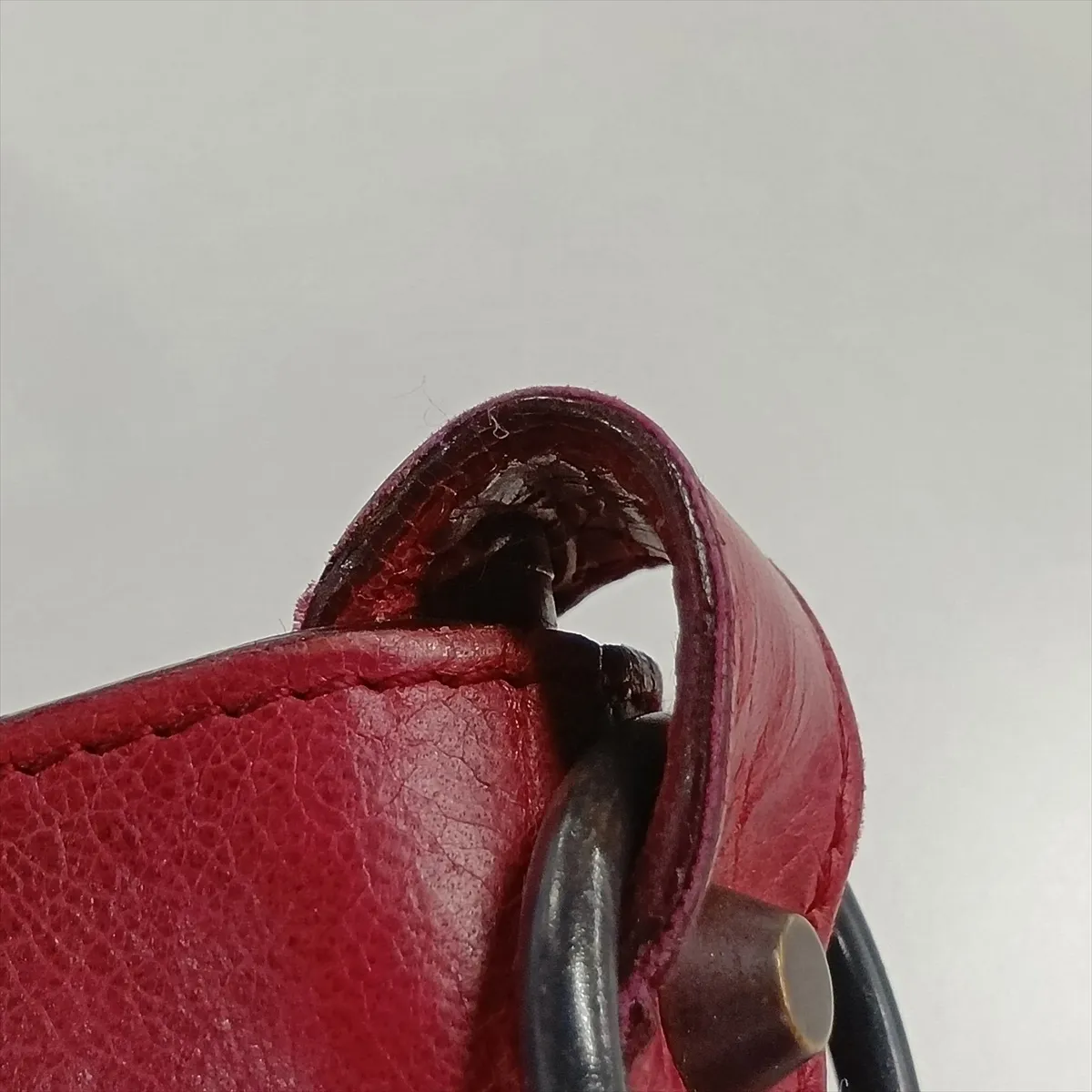 The First 103208 Leather 2-Way Handbag, Red, with Mirror — view 15