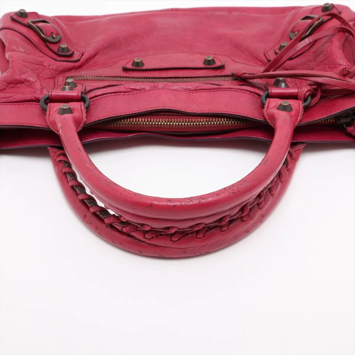 The First 103208 Leather 2-Way Handbag, Red, with Mirror — view 5
