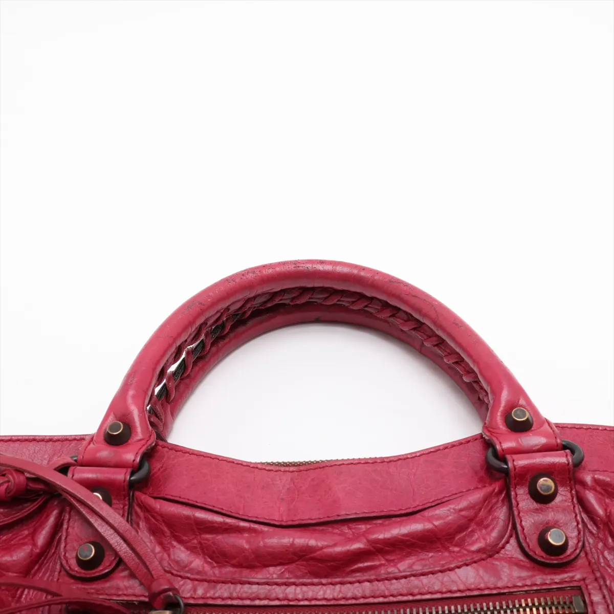 The First 103208 Leather 2-Way Handbag, Red, with Mirror — view 6