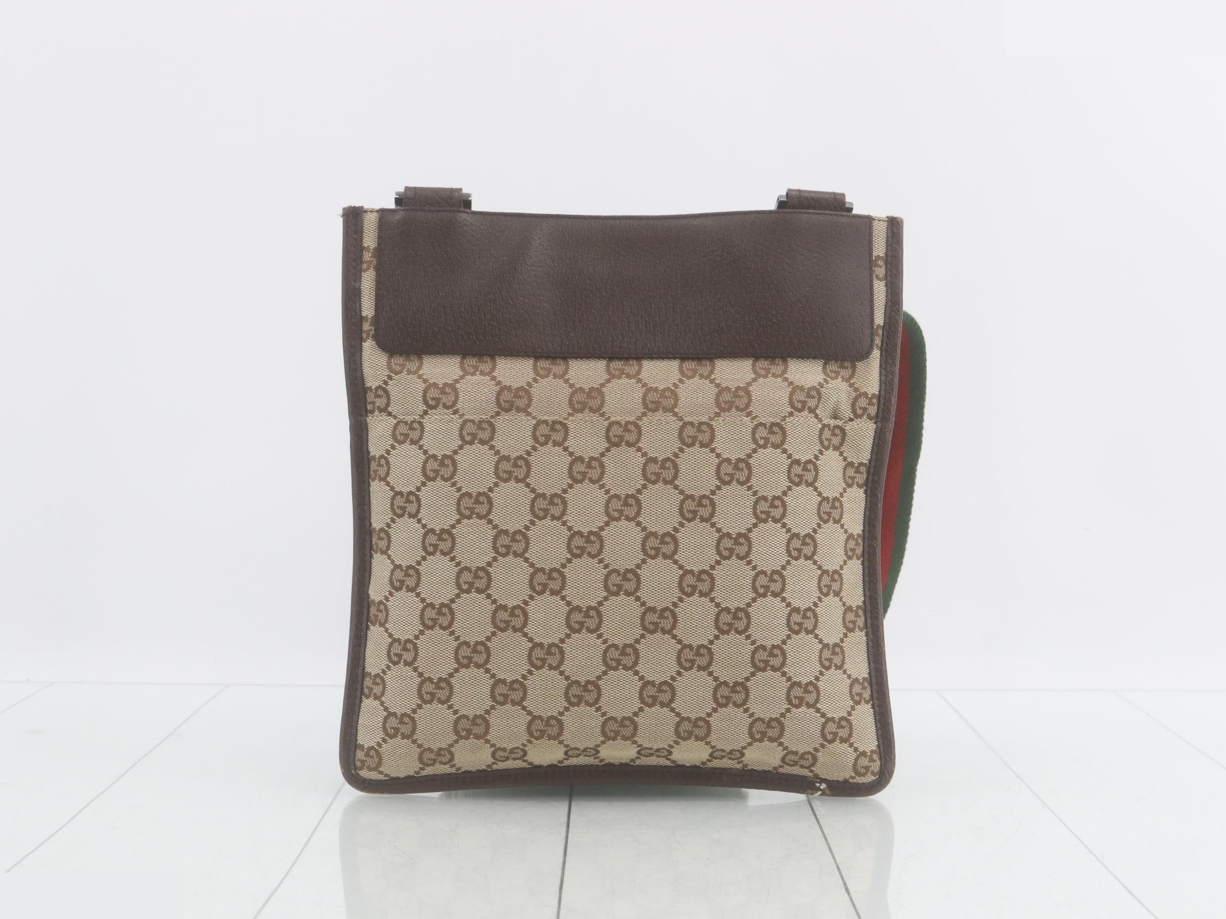GG Canvas Sherry Line Leather Sacoche Shoulder Bag — view 2