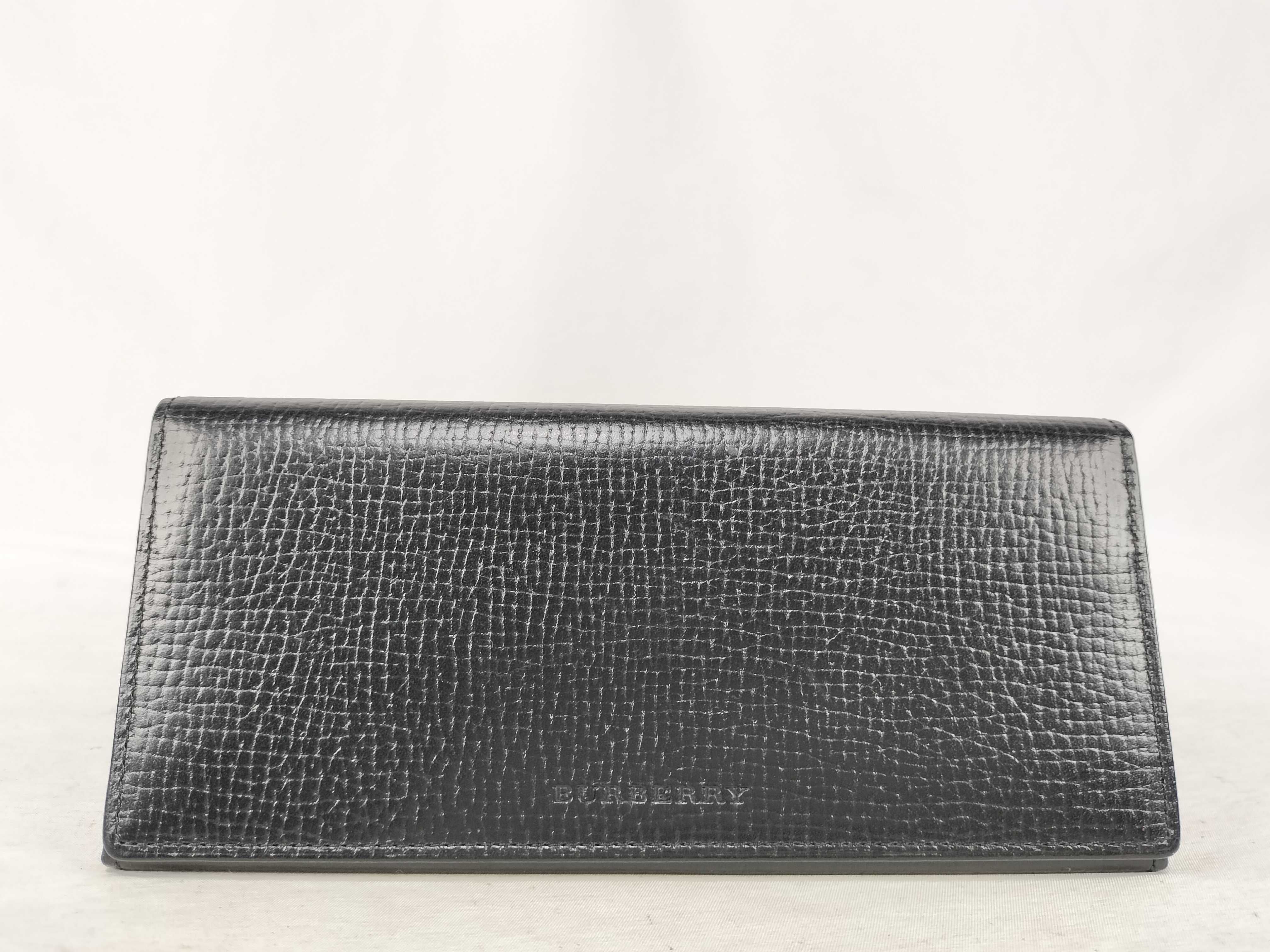 Leather Logo Long Wallet, Excellent Condition