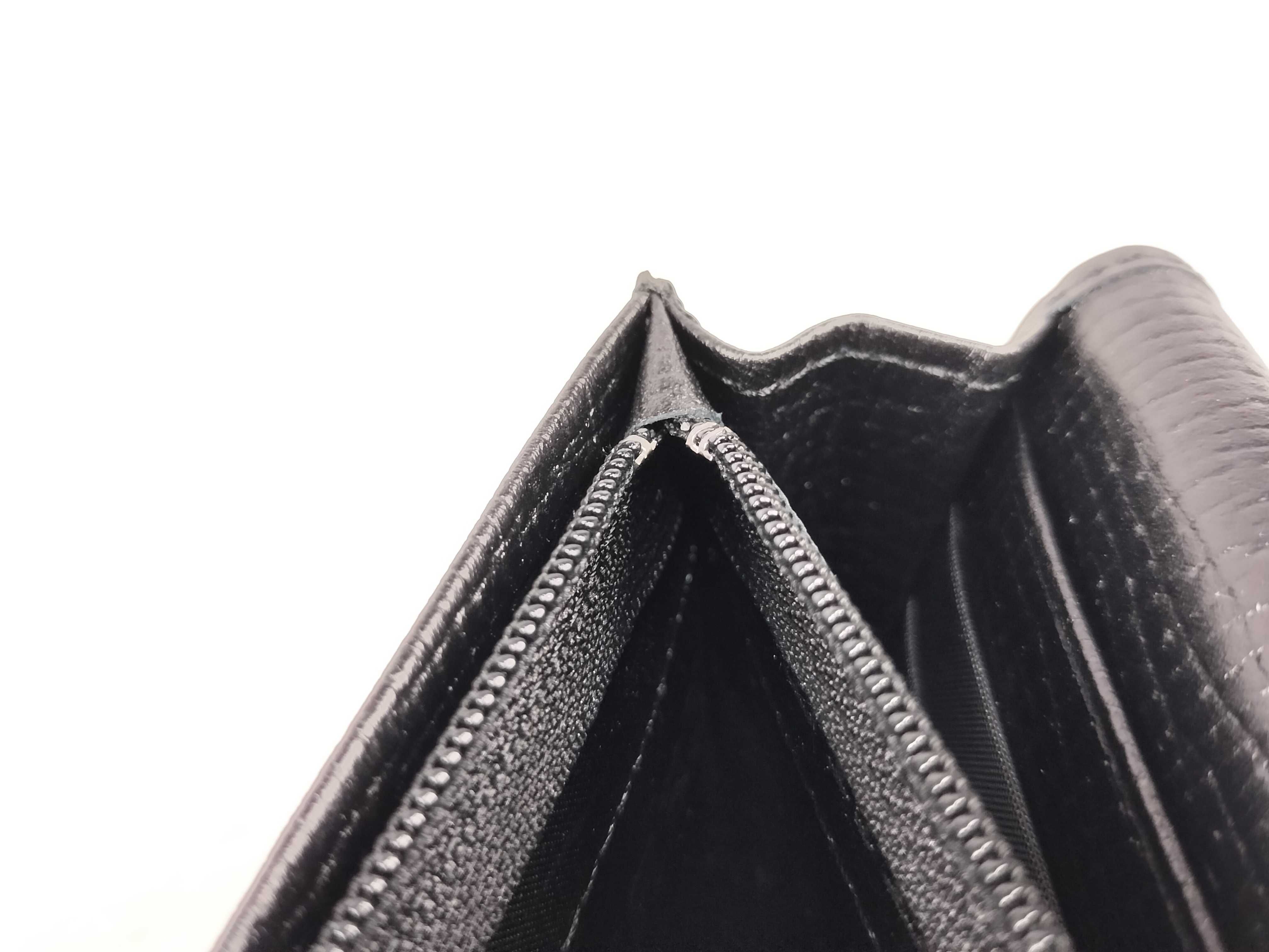 Leather Logo Long Wallet, Excellent Condition — view 9