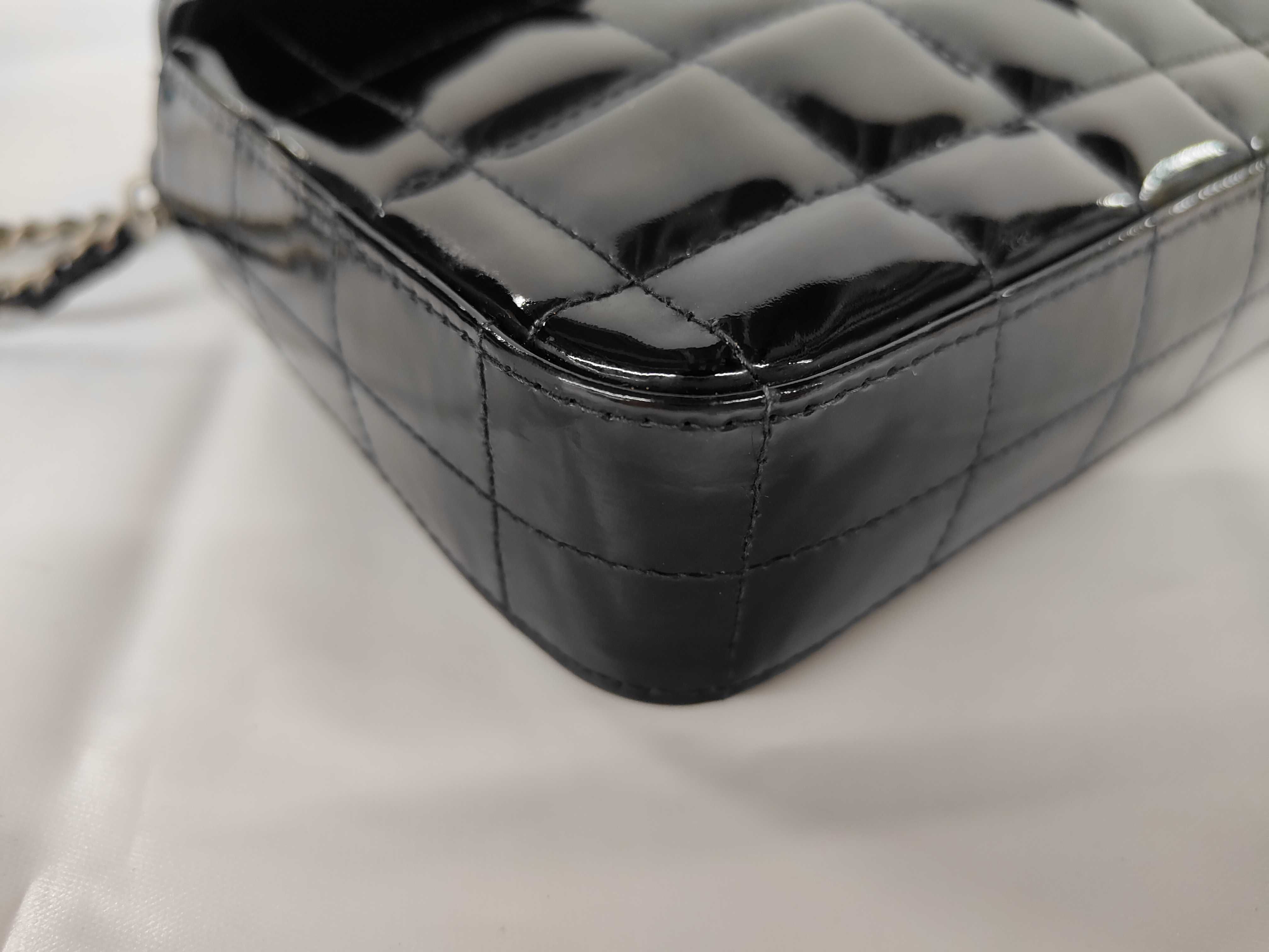 Chocolate Bar Patent Chain Shoulder Bag — view 6