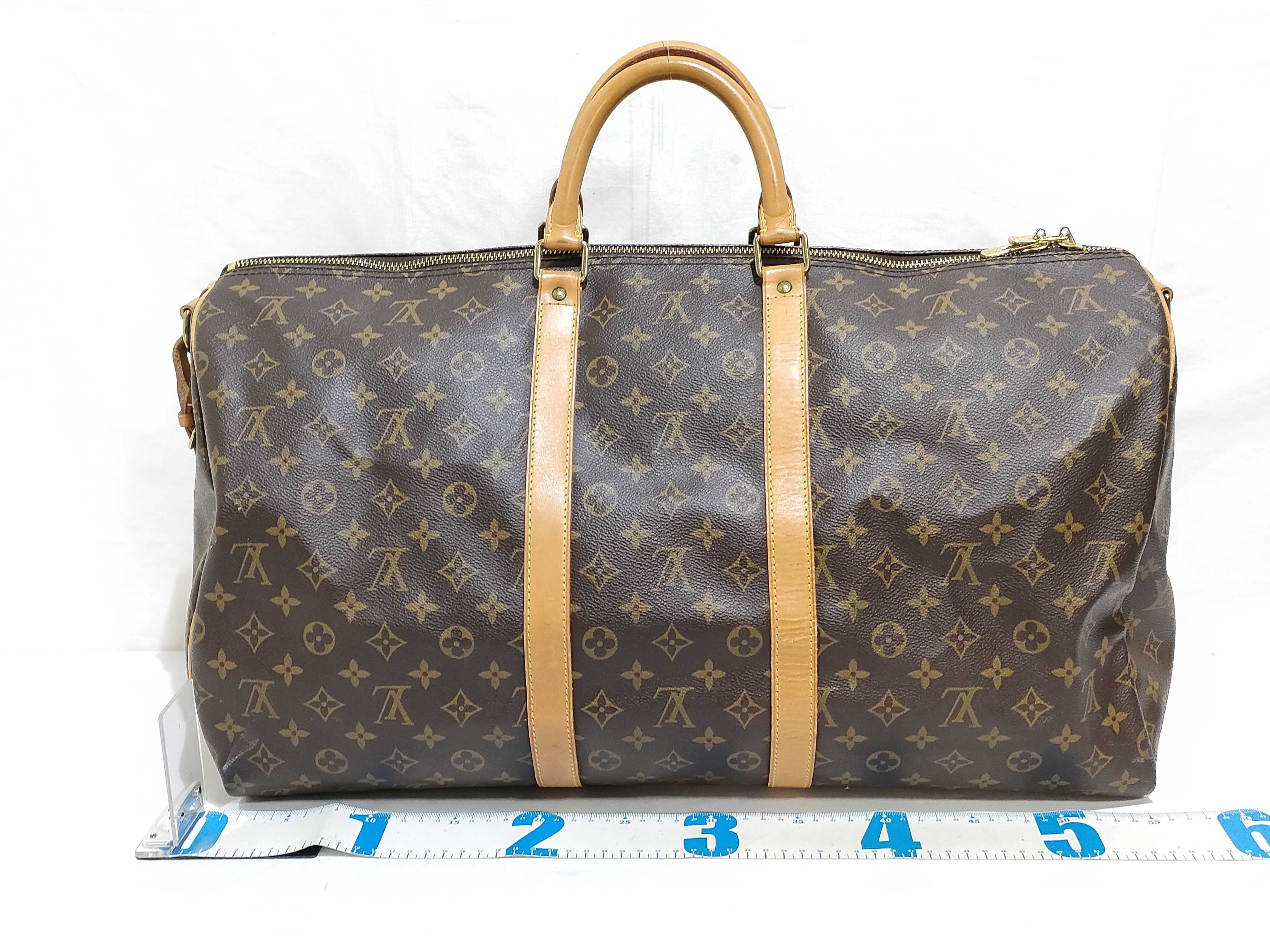 Monogram Keepall Bandoulière 55 M41414 TH1013 Brown Boston Bag — view 2