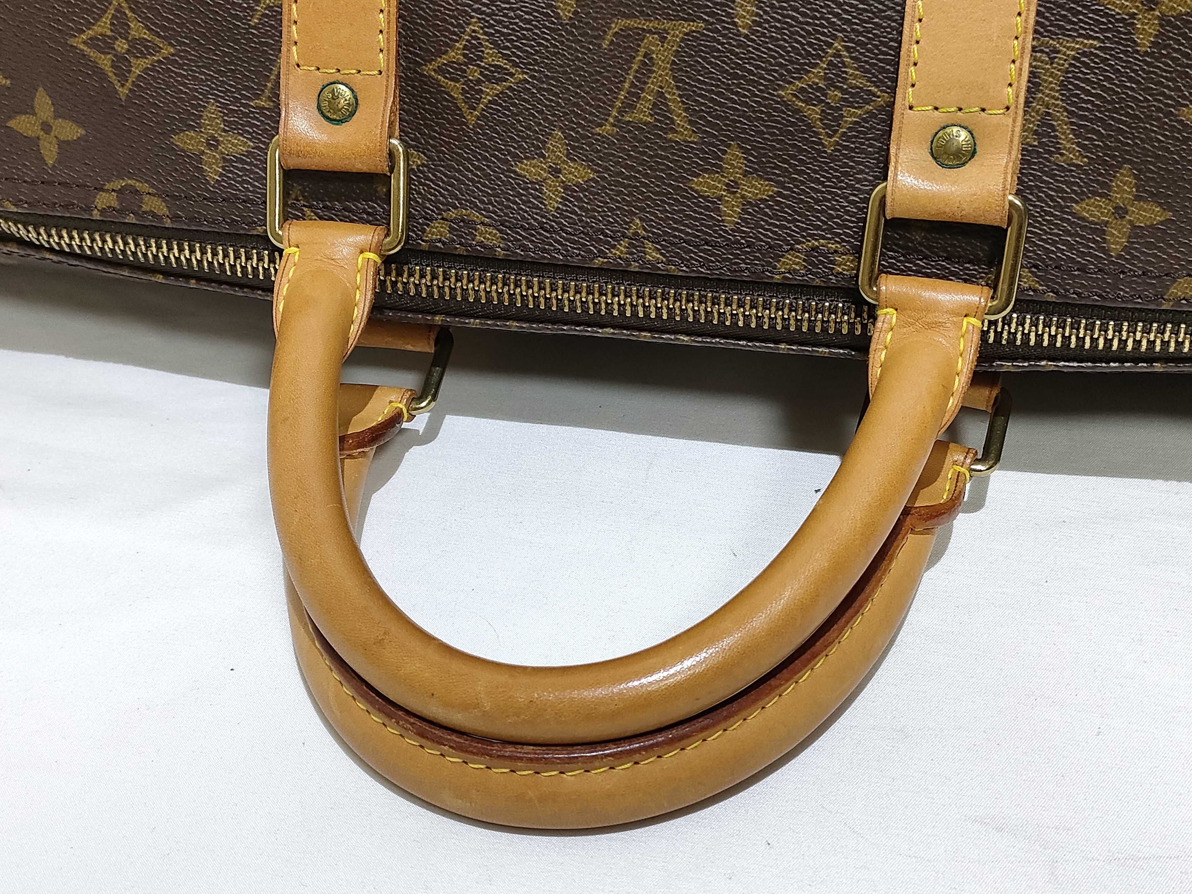 Monogram Keepall Bandoulière 55 M41414 TH1013 Brown Boston Bag — view 3