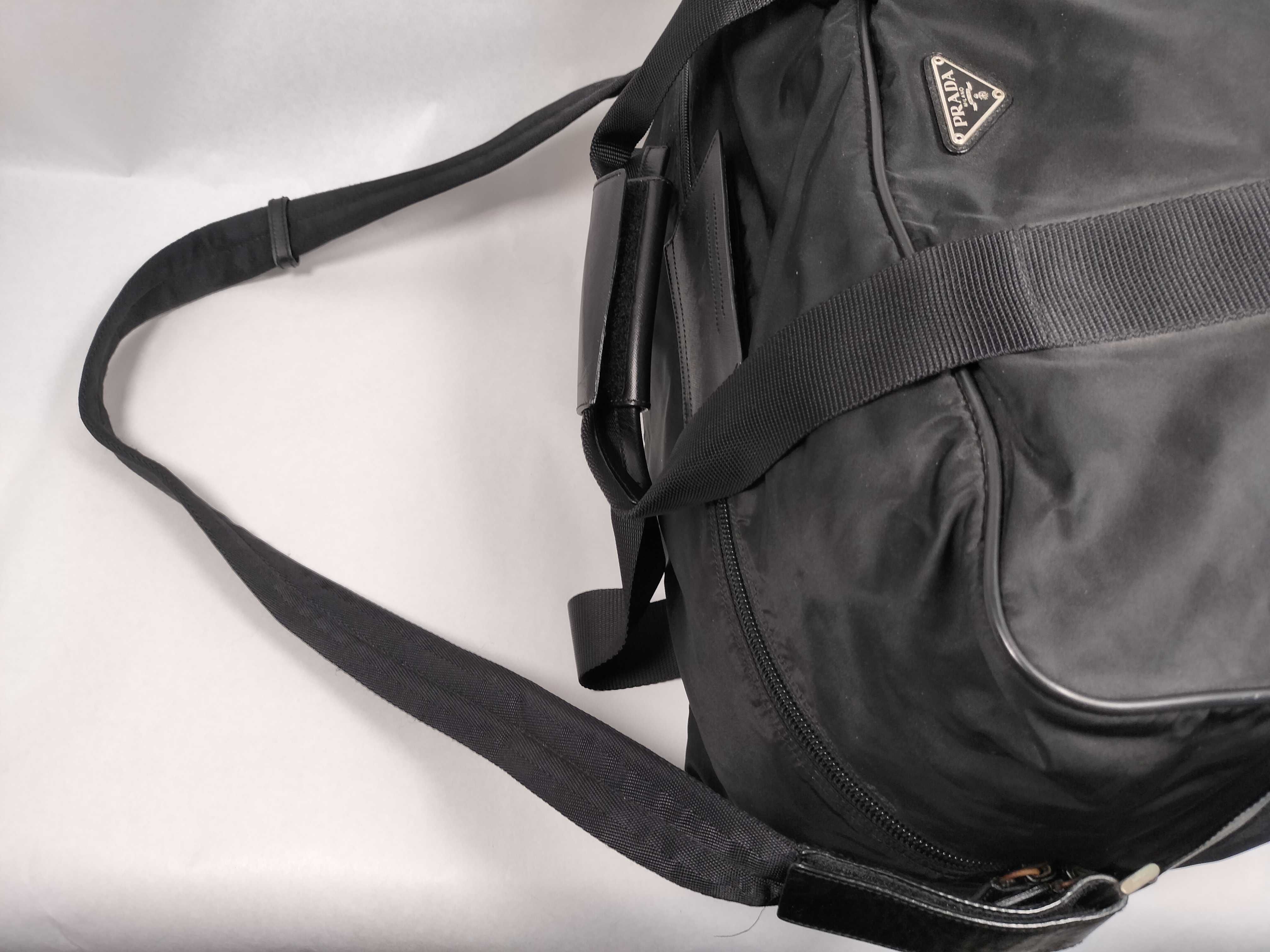 Nylon 2-Way Boston Bag, Black — view 3