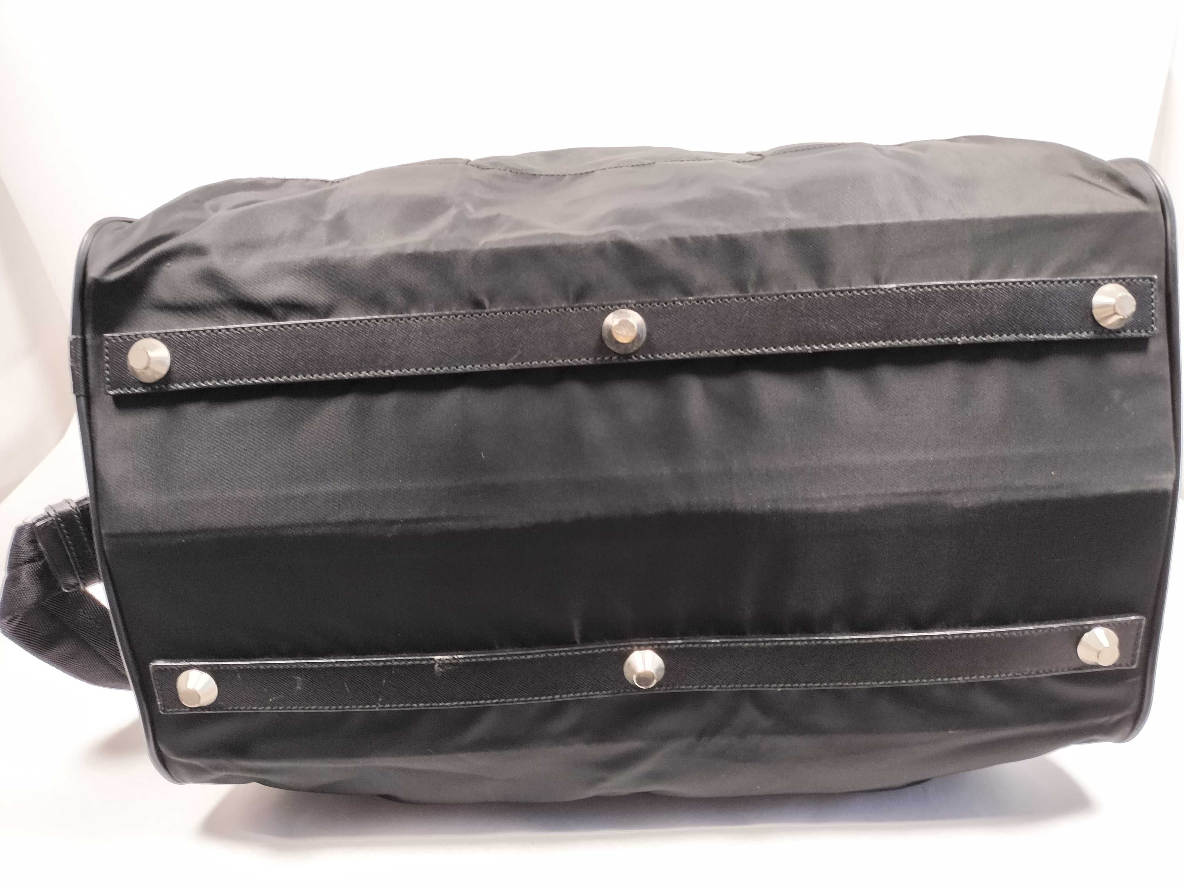 Nylon 2-Way Boston Bag, Black — view 7