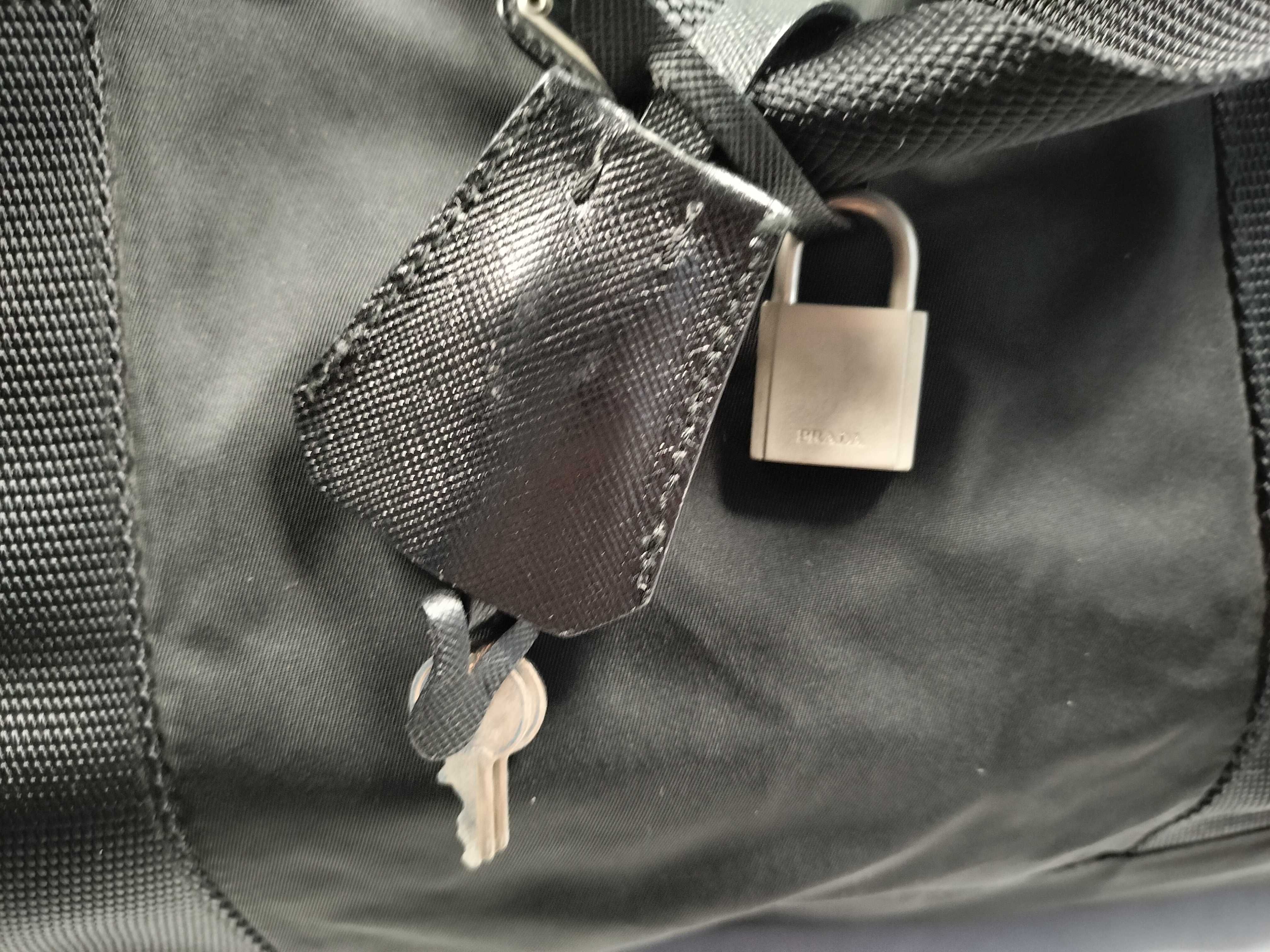 Nylon 2-Way Boston Bag, Black — view 10