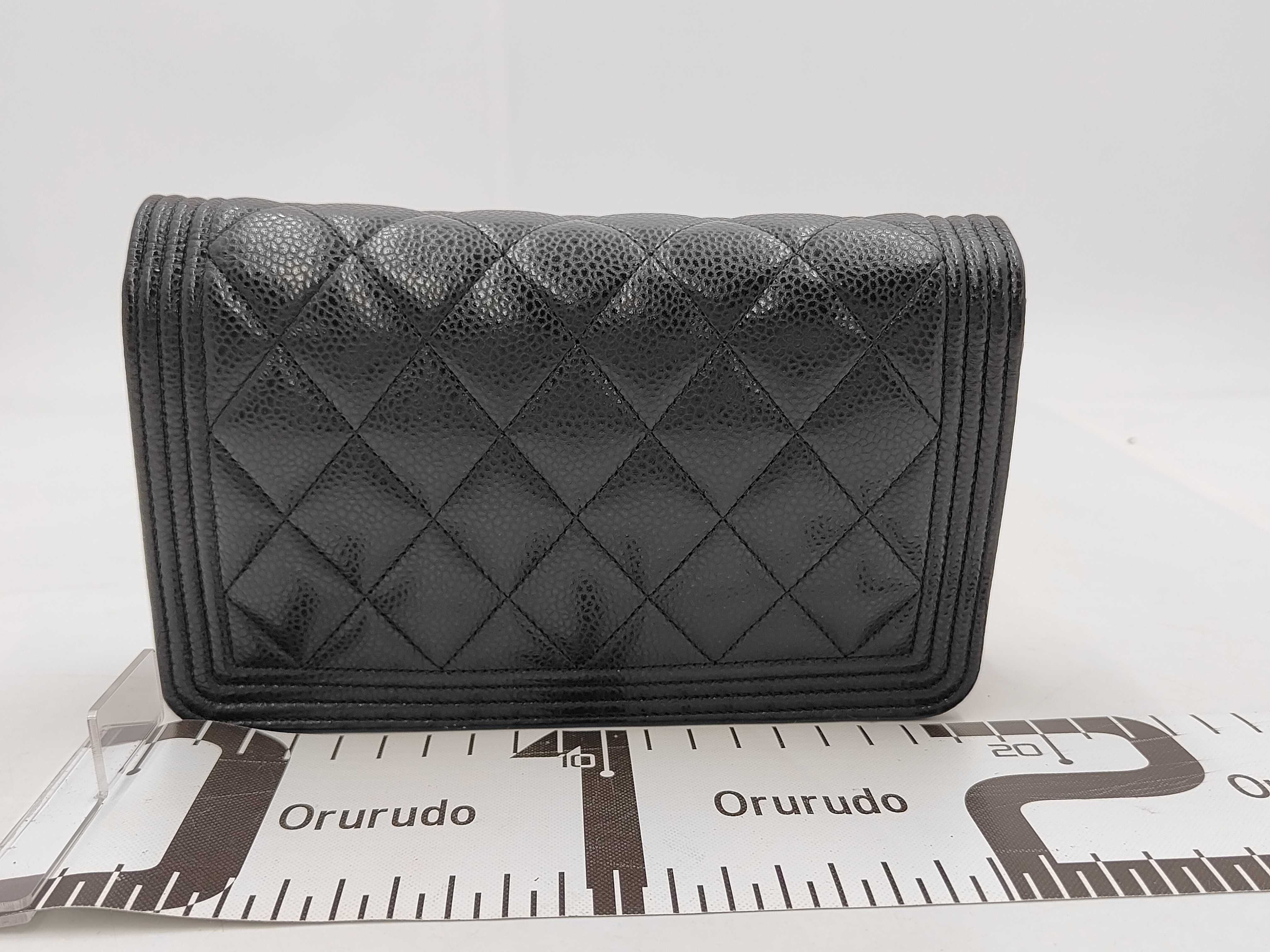 Boy Chanel Chain Wallet, Black with Gold Hardware, Shoulder Bag — view 2
