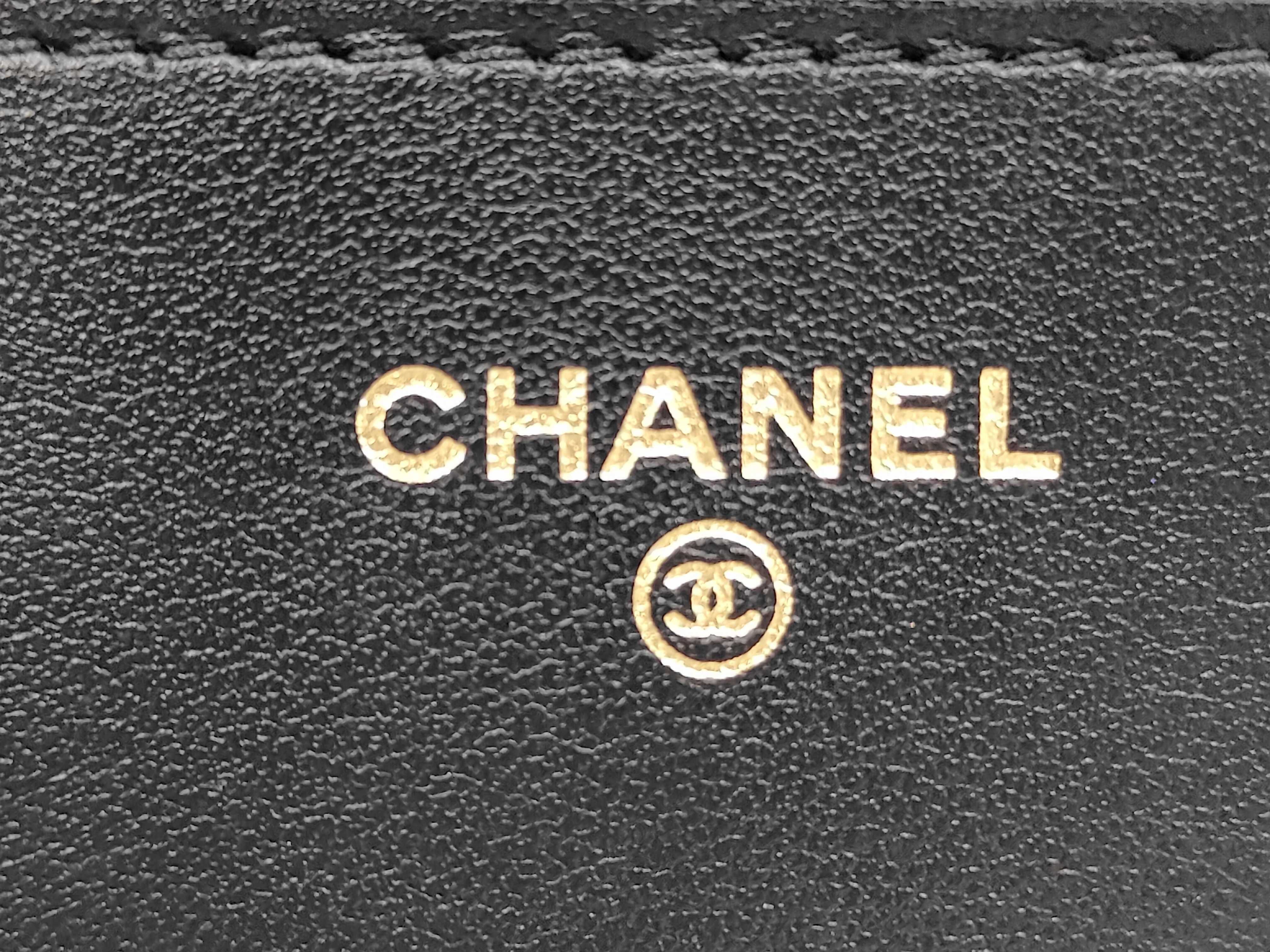 Boy Chanel Chain Wallet, Black with Gold Hardware, Shoulder Bag — view 14