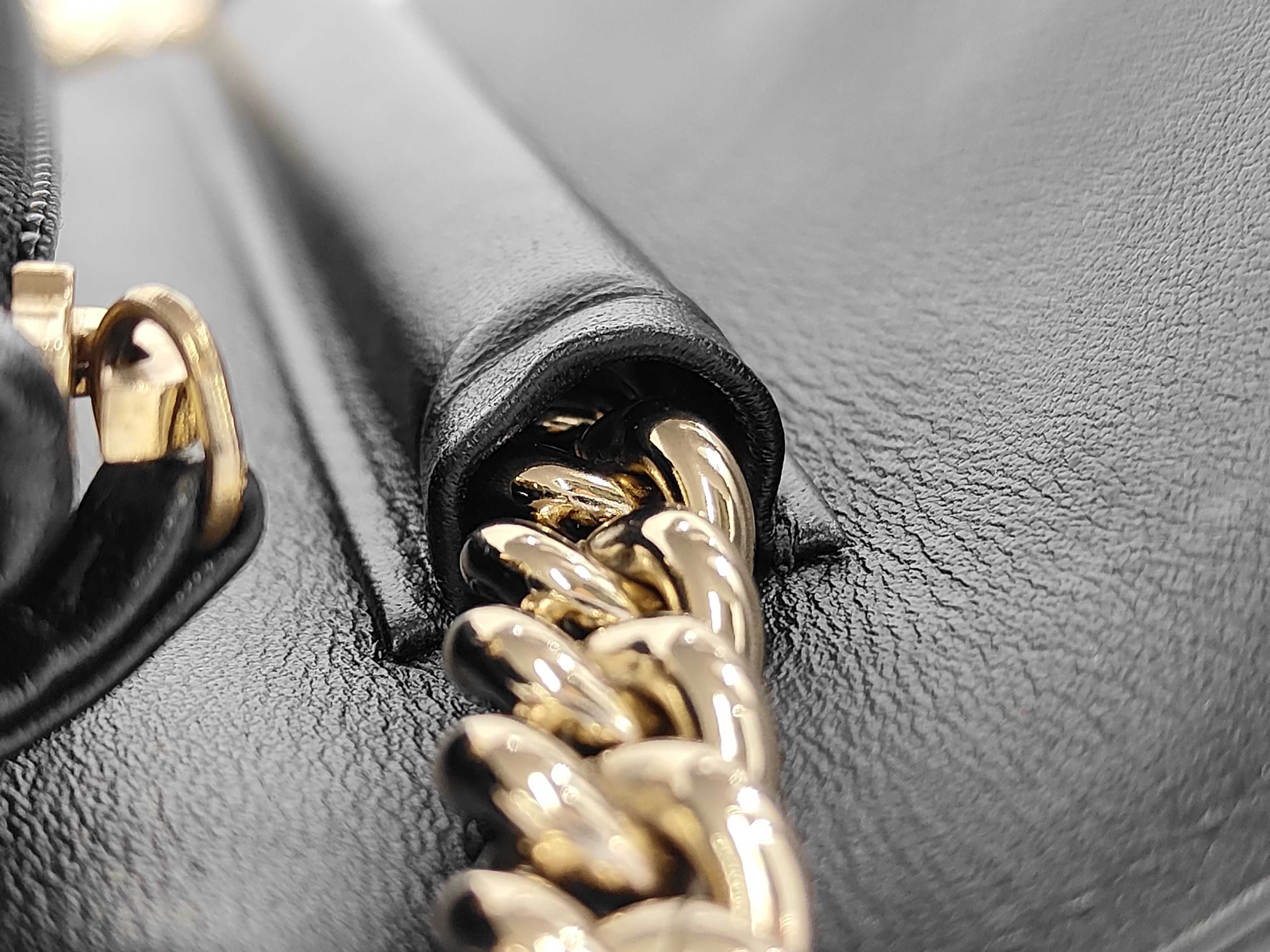 Boy Chanel Chain Wallet, Black with Gold Hardware, Shoulder Bag — view 8
