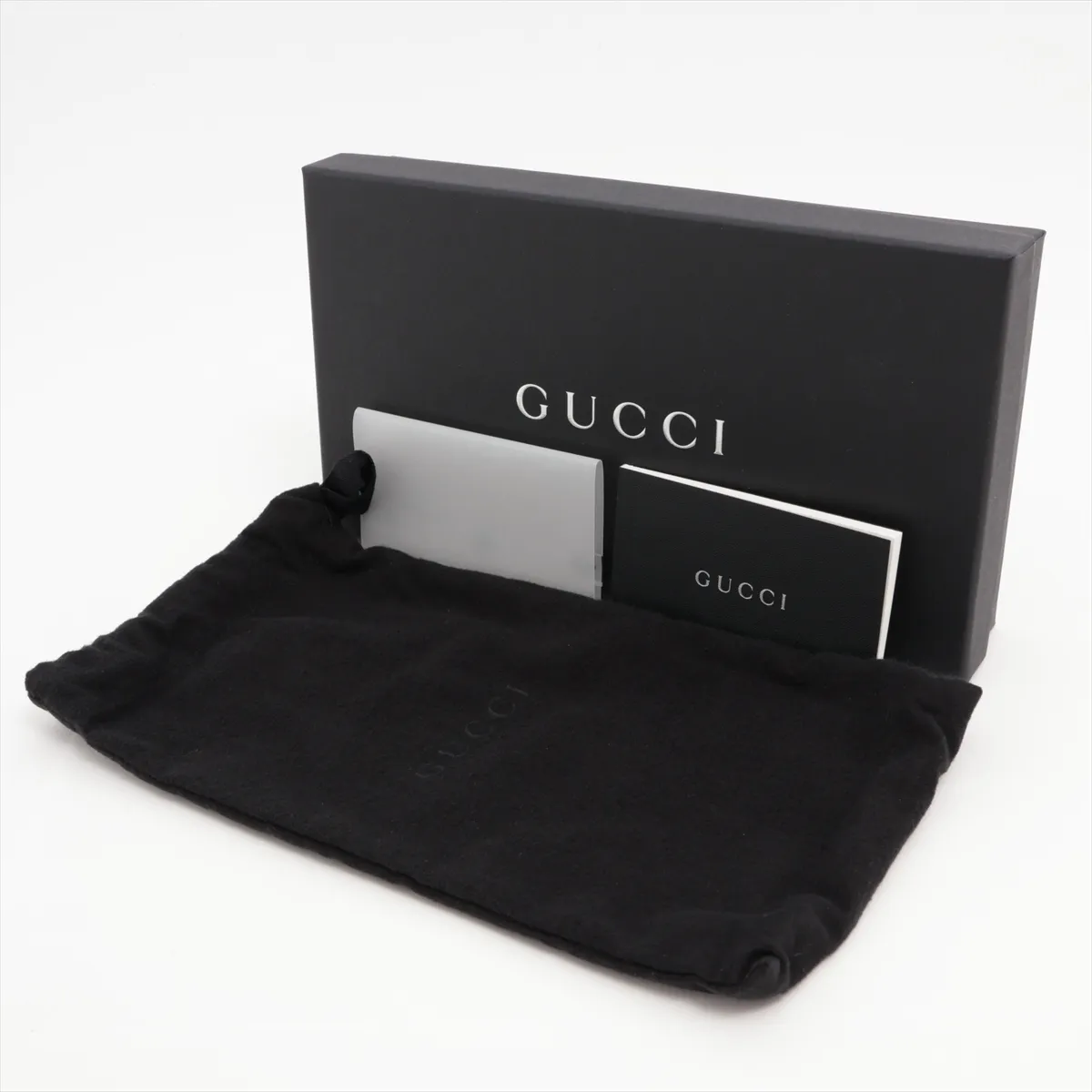 GG Denim Canvas x Leather Round Zip Wallet Blue 875805 — view 8