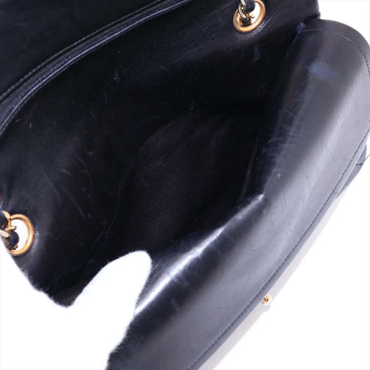 Matelassé 25 Lambskin Double Flap Double Chain Bag, Black with Gold Hardware, 0451964 (Serial Number in the 0s, A01112) — view 11