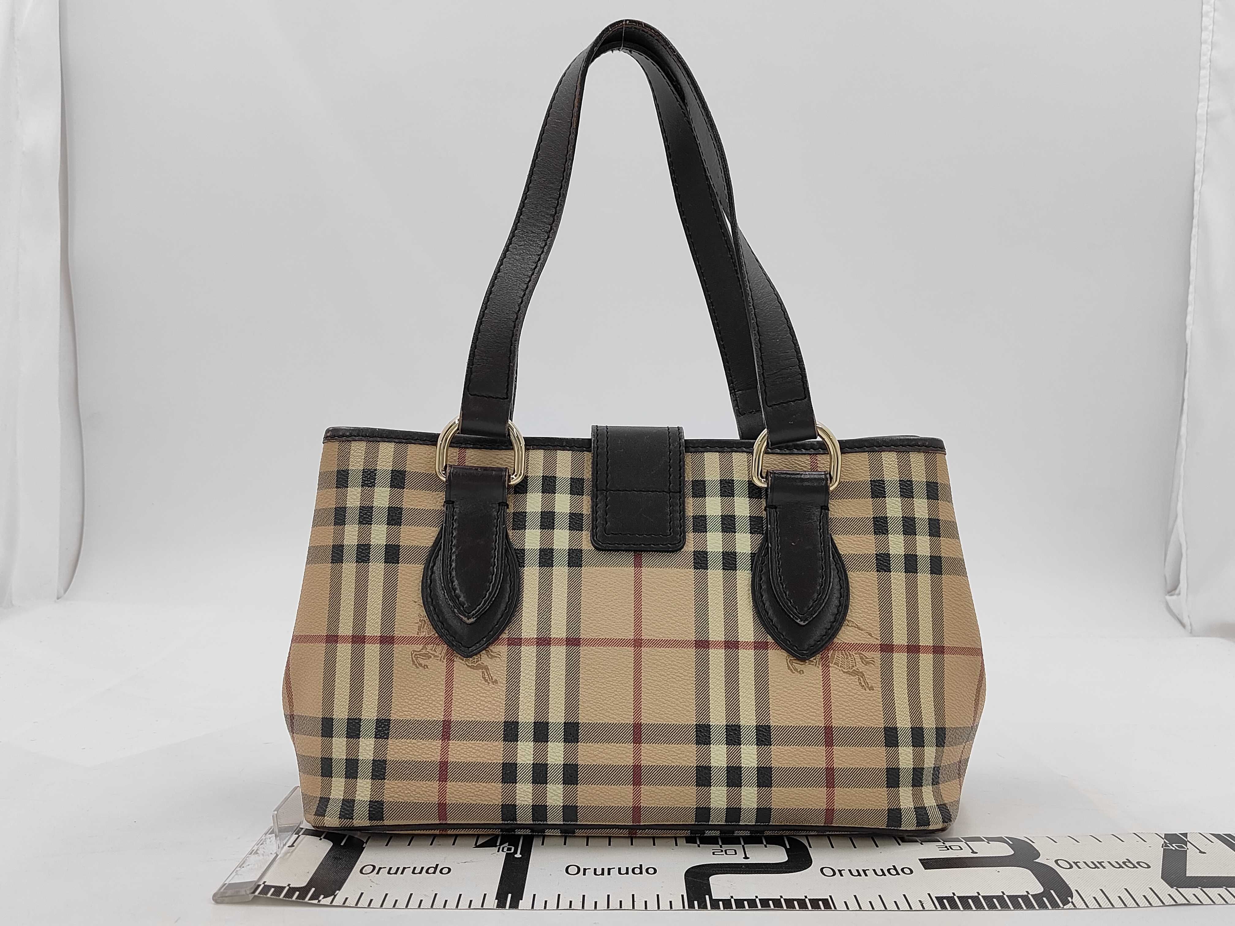 PRORSUM Burberry Prorsum Tote Bag Archive Nova Check Pattern Buckle Belt Handbag — view 2