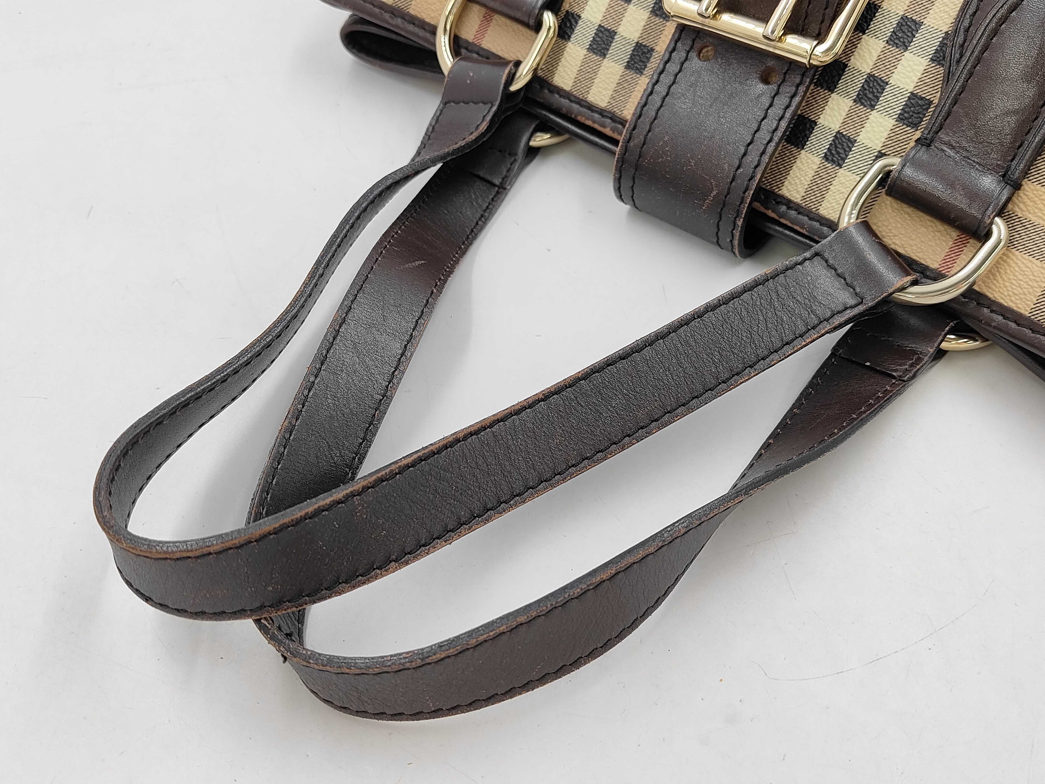 PRORSUM Burberry Prorsum Tote Bag Archive Nova Check Pattern Buckle Belt Handbag — view 3