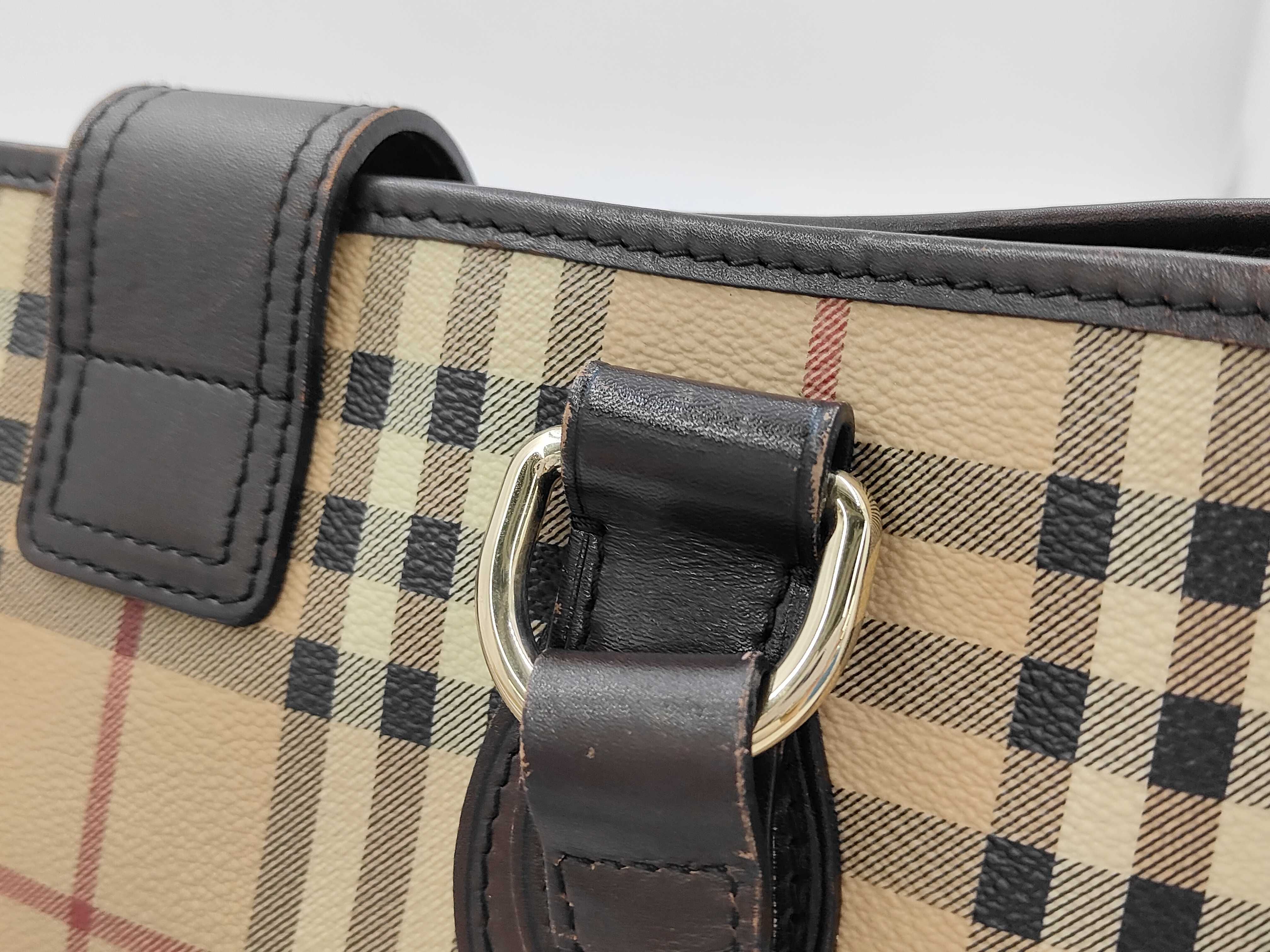 PRORSUM Burberry Prorsum Tote Bag Archive Nova Check Pattern Buckle Belt Handbag — view 5