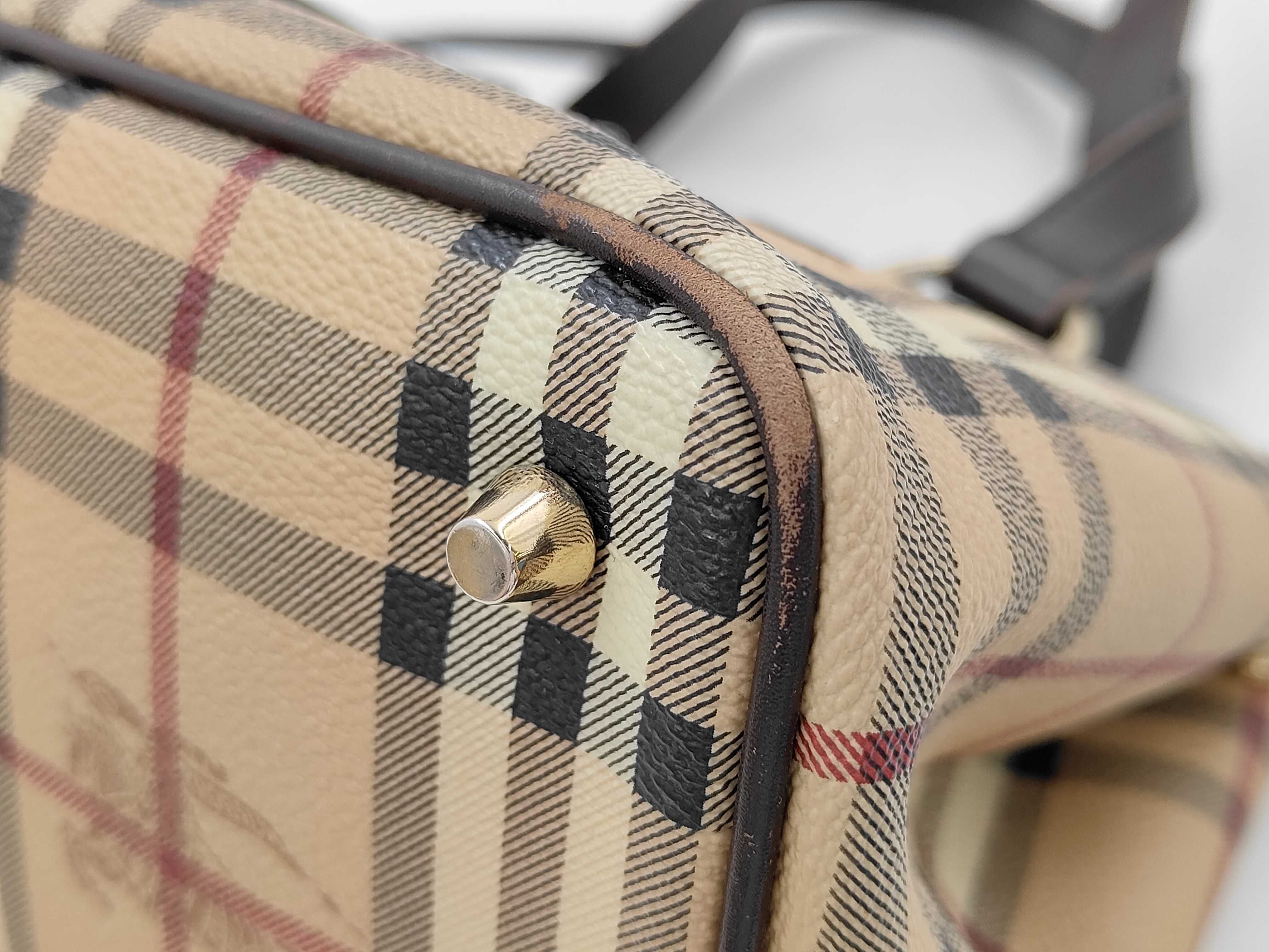 PRORSUM Burberry Prorsum Tote Bag Archive Nova Check Pattern Buckle Belt Handbag — view 6