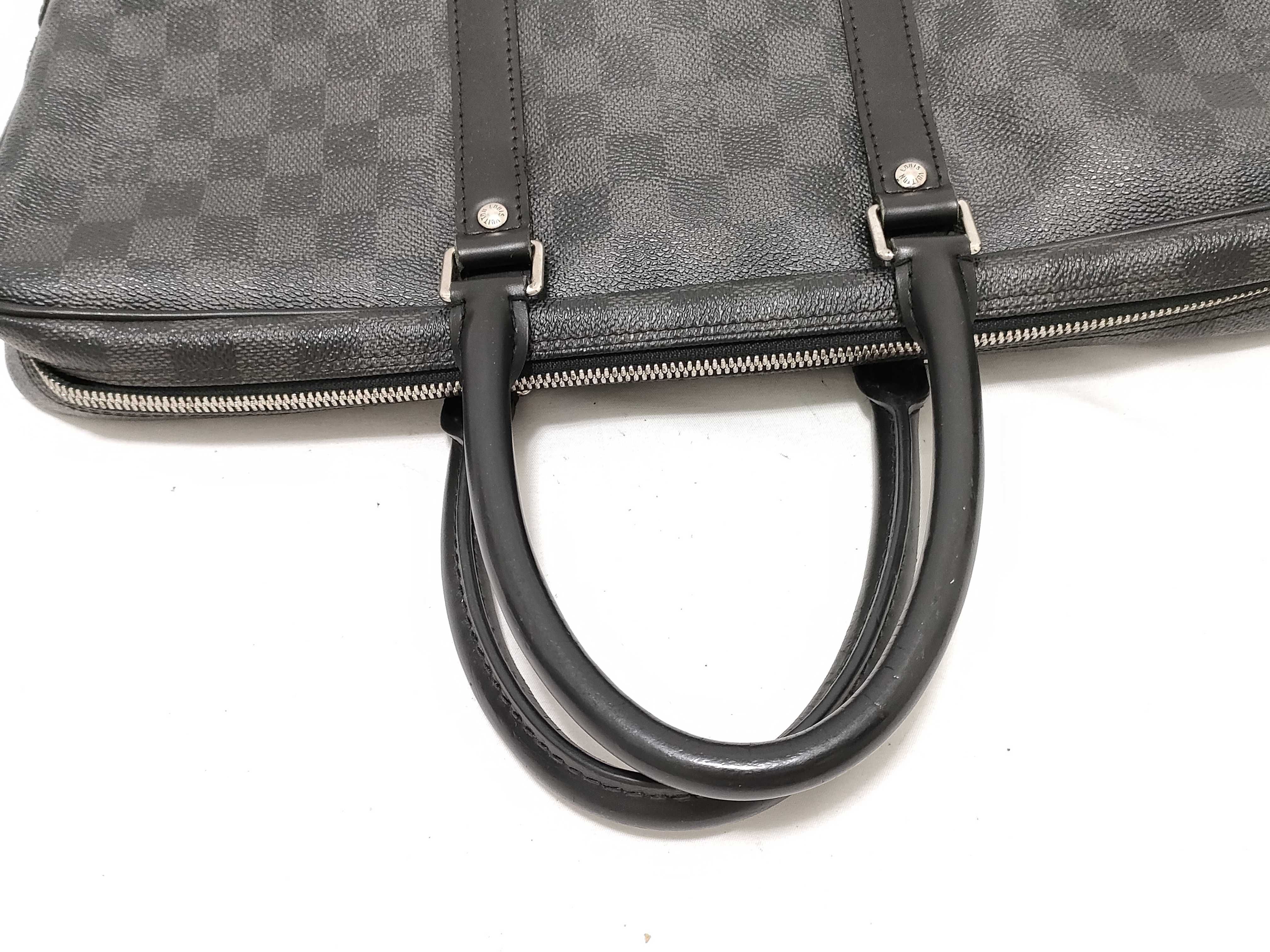 Damier Graphite Port Document Voyage Business Bag — view 3