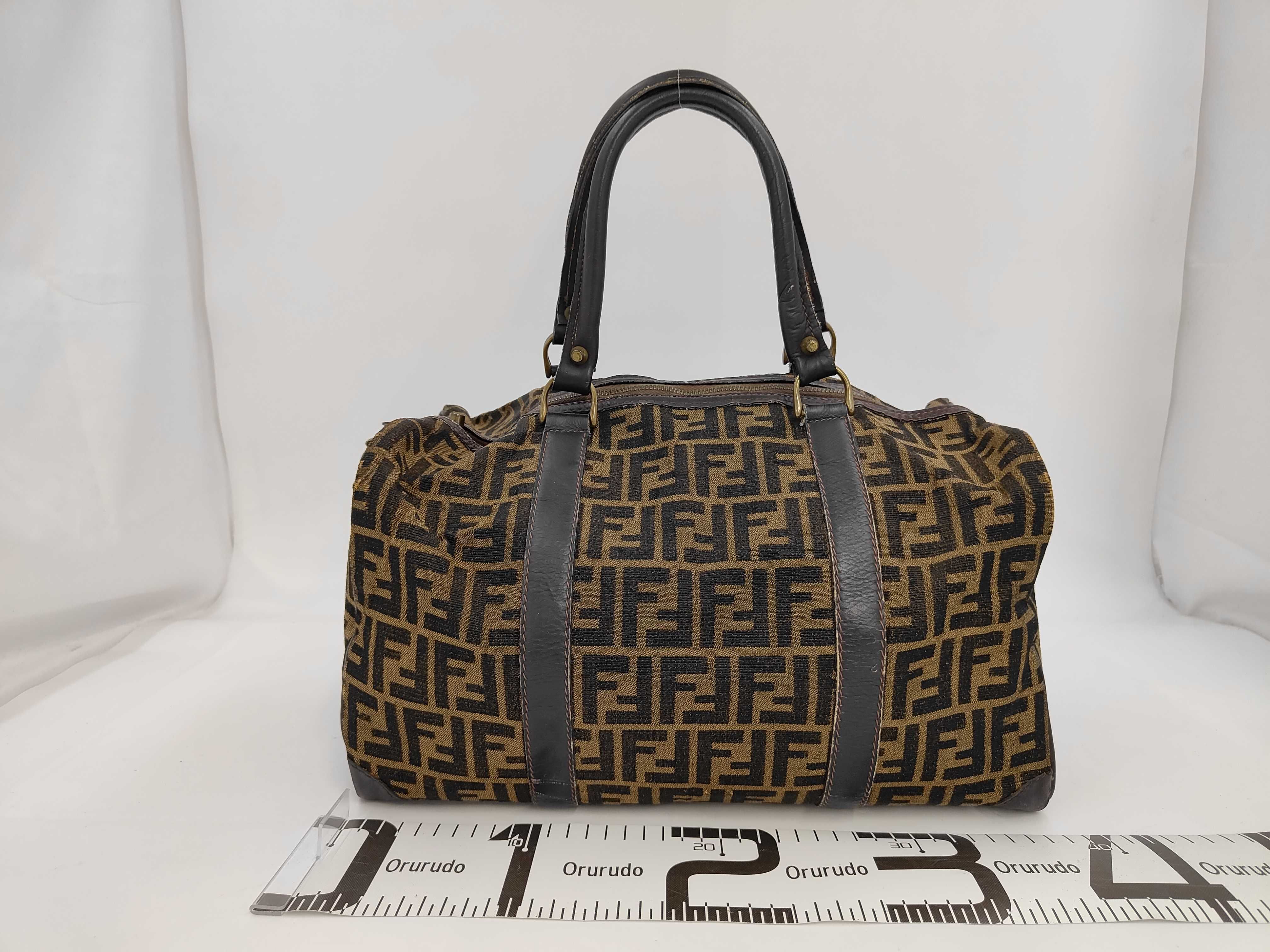 Boston bag, Zucca pattern canvas handbag — view 2