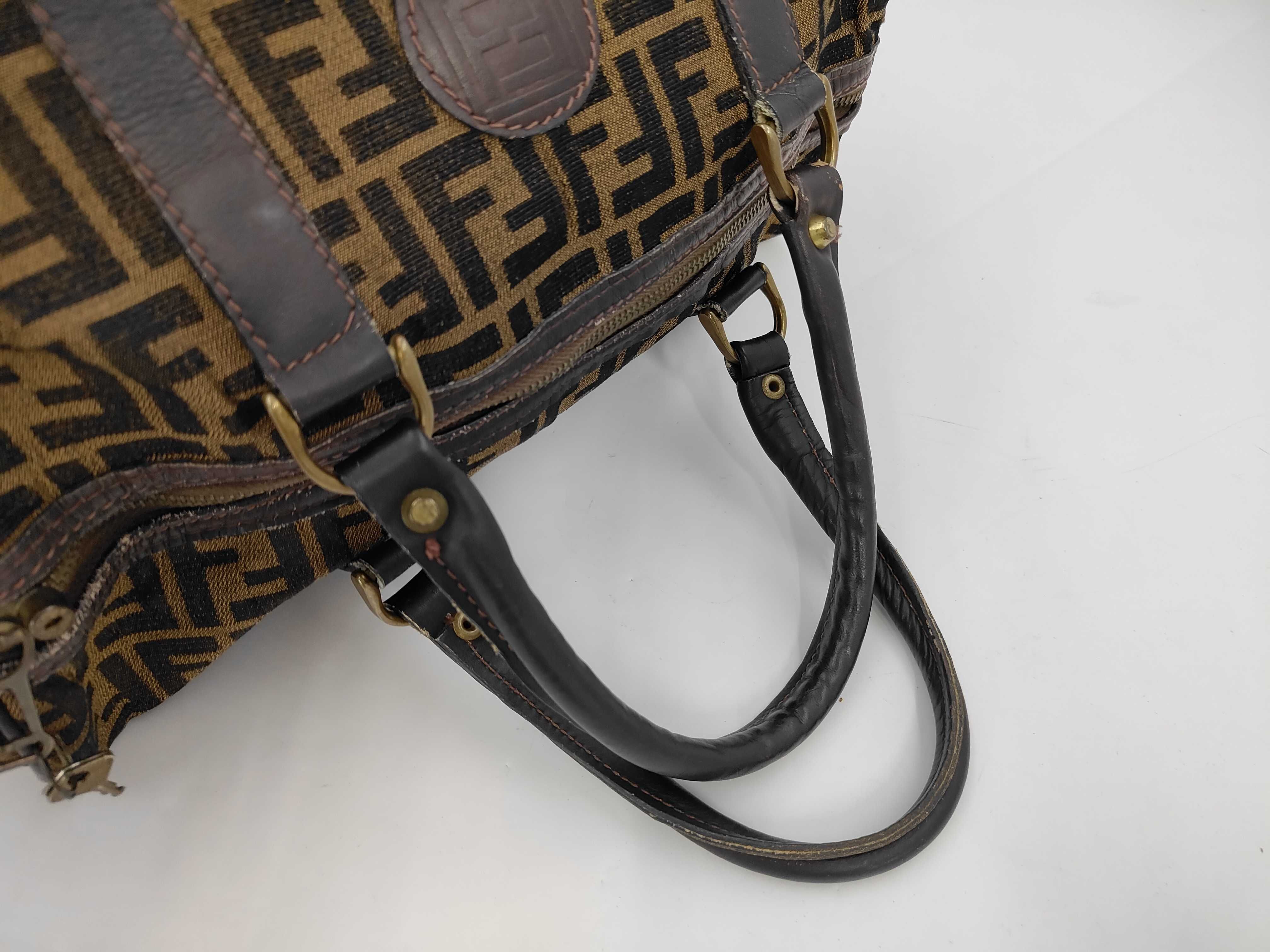Boston bag, Zucca pattern canvas handbag — view 3