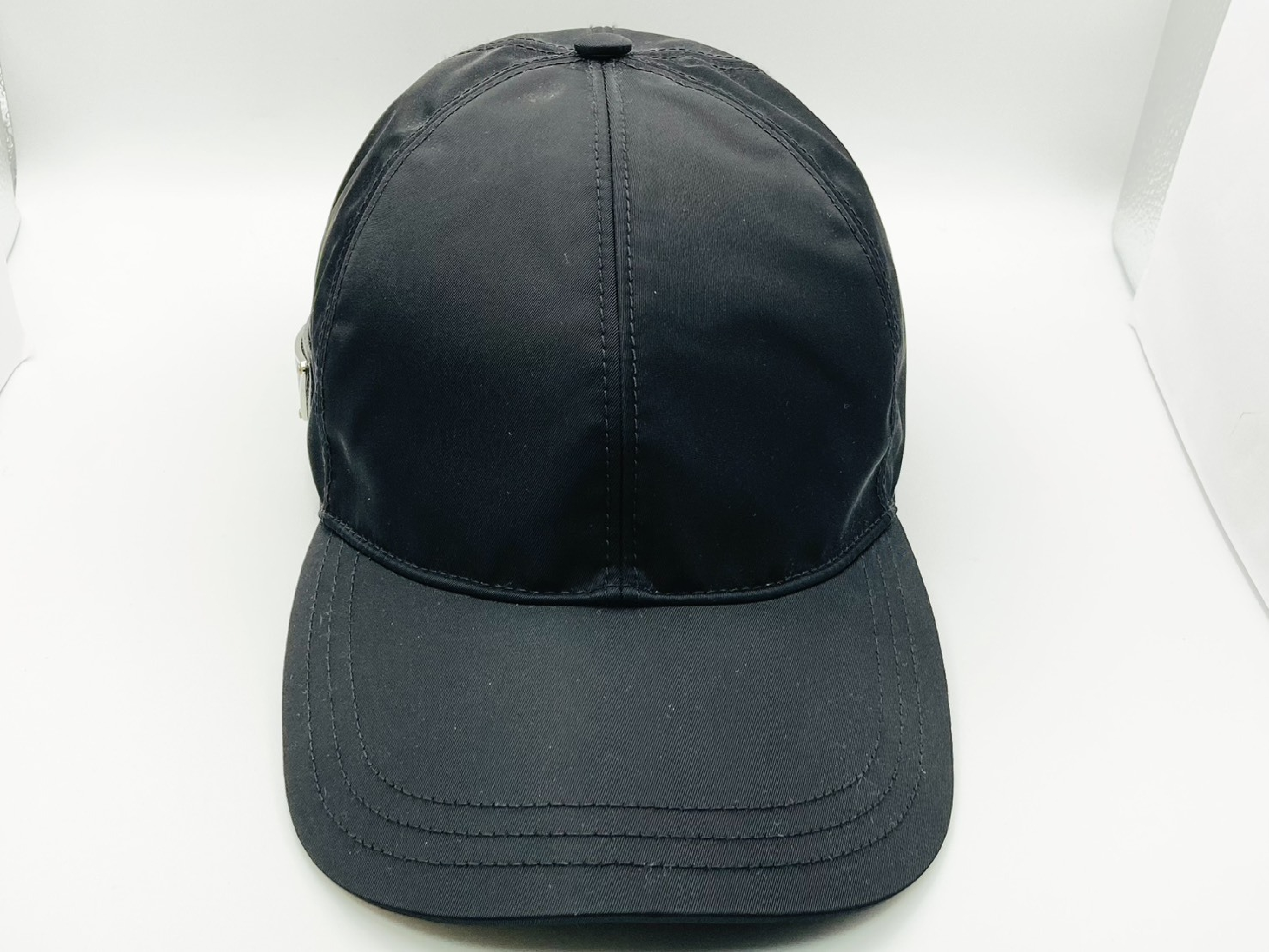2HC274 2DMI Re-Nylon Triangle Logo Baseball Cap #L Black (Current Model) Other Accessories — view 2
