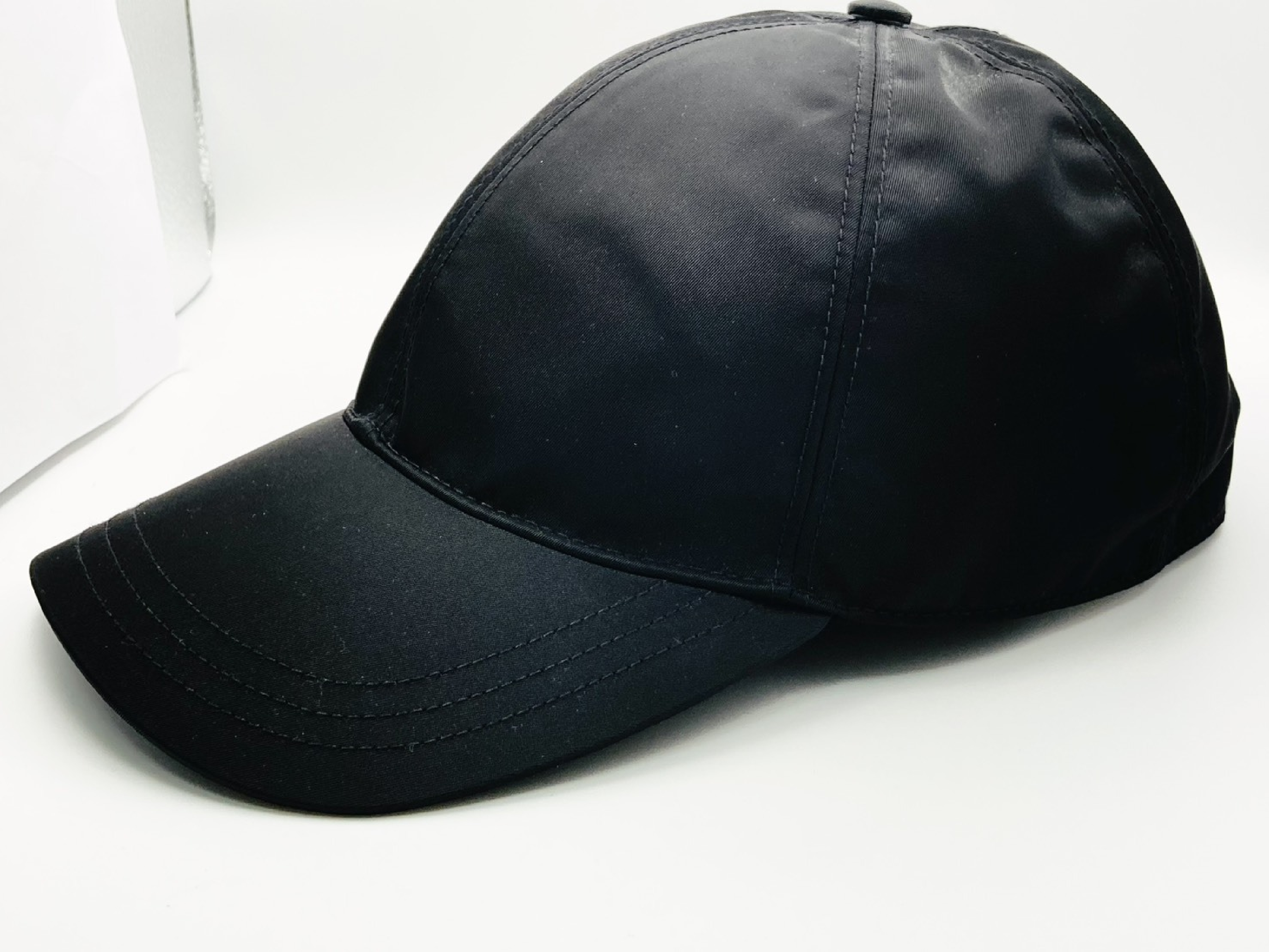 2HC274 2DMI Re-Nylon Triangle Logo Baseball Cap #L Black (Current Model) Other Accessories — view 3