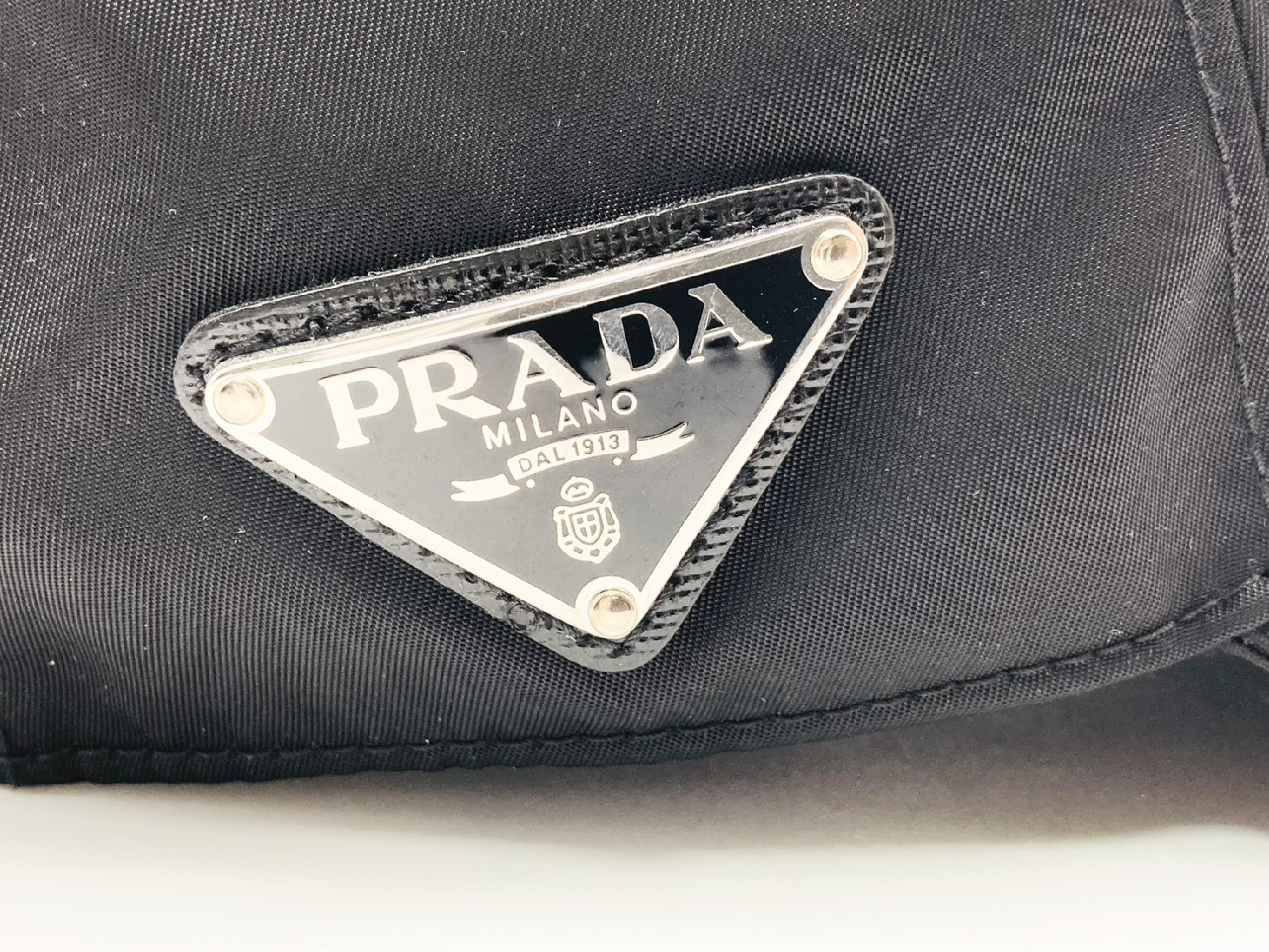 2HC274 2DMI Re-Nylon Triangle Logo Baseball Cap #L Black (Current Model) Other Accessories — view 5