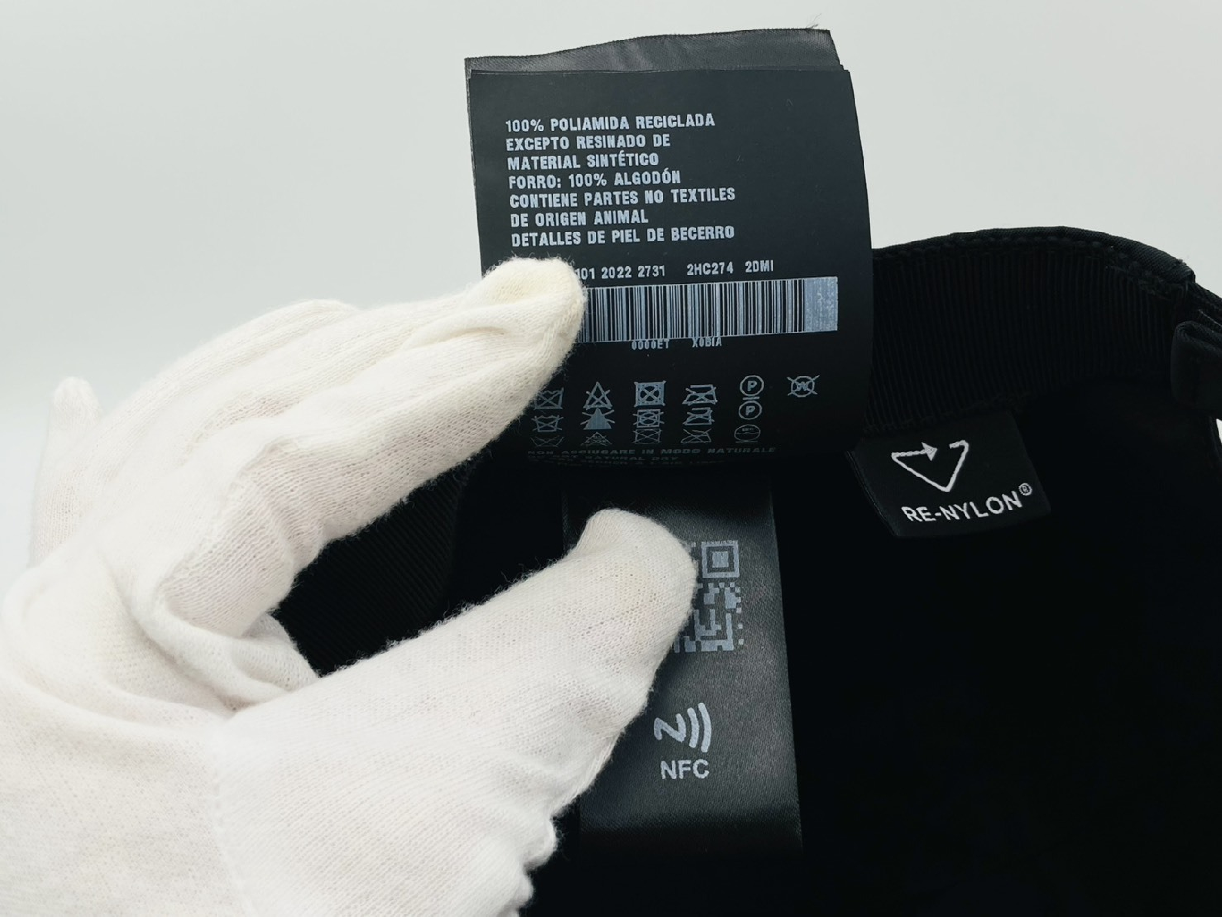 2HC274 2DMI Re-Nylon Triangle Logo Baseball Cap #L Black (Current Model) Other Accessories — view 8