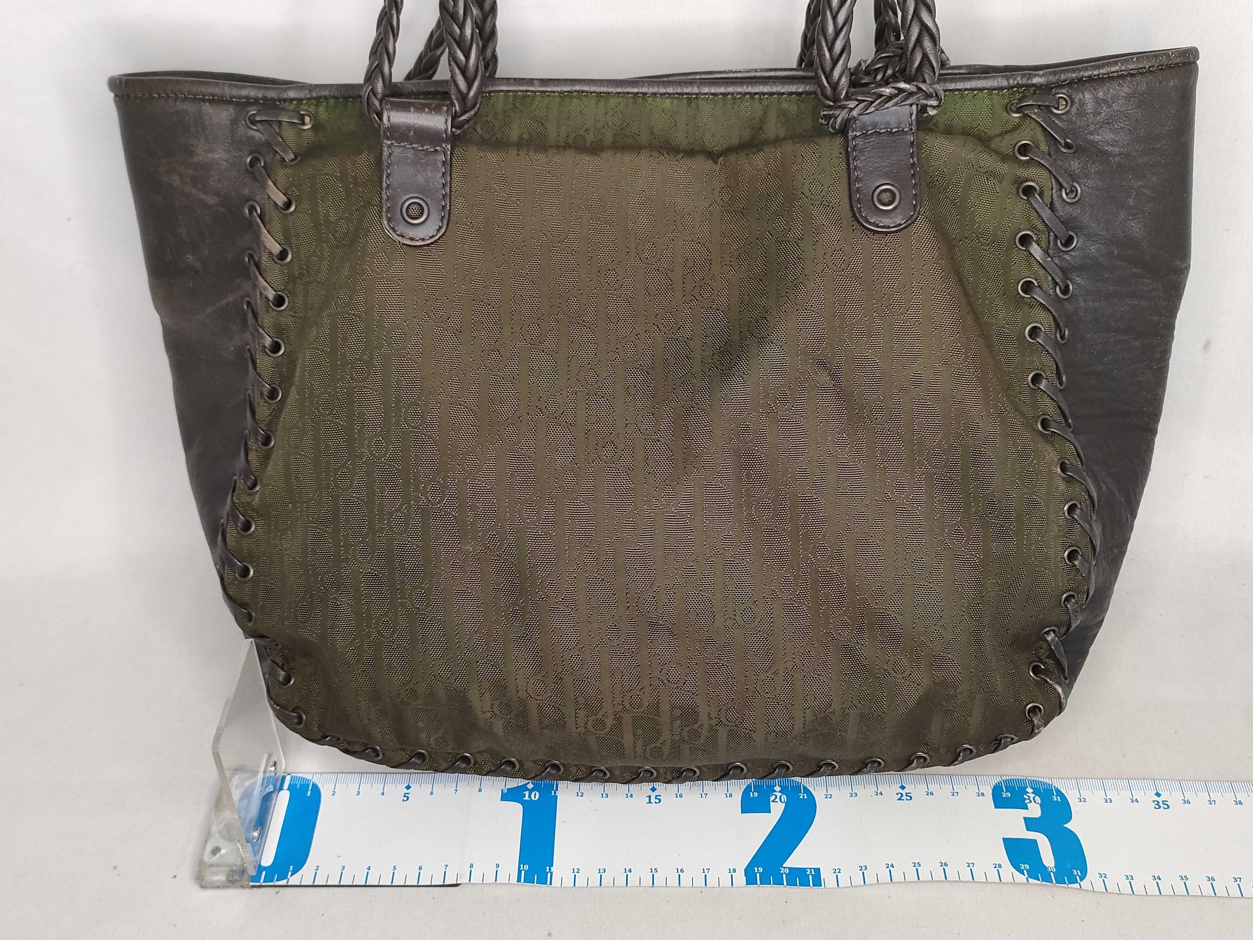 Trotter Christian Dior Trotter Handbag Khaki Brown Handbag — view 2