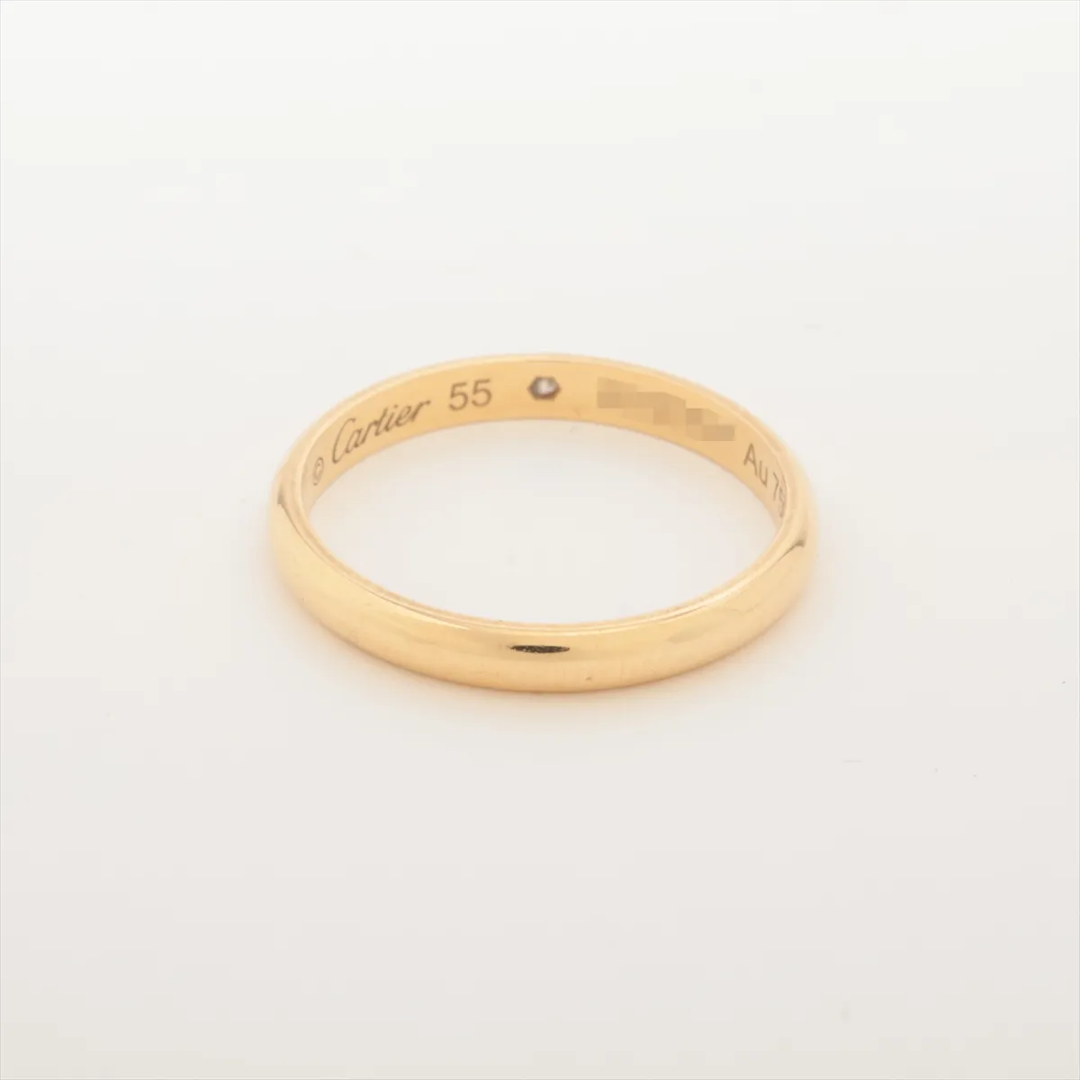 Wedding 1P Diamond Ring 750 (Yellow Gold) 2.5g 55 654DDP — view 2