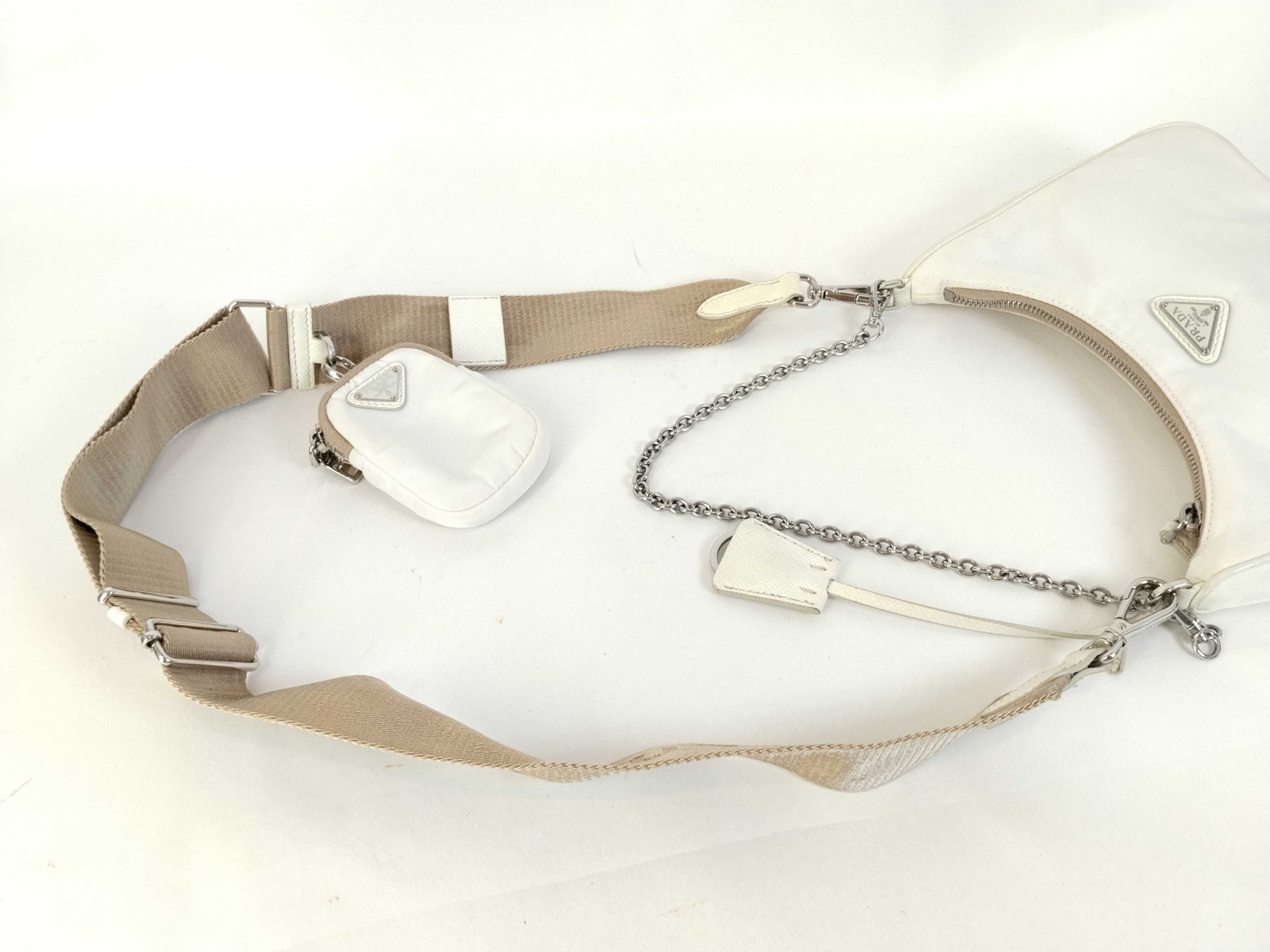 Body Bag, White Nylon Shoulder Bag — view 3
