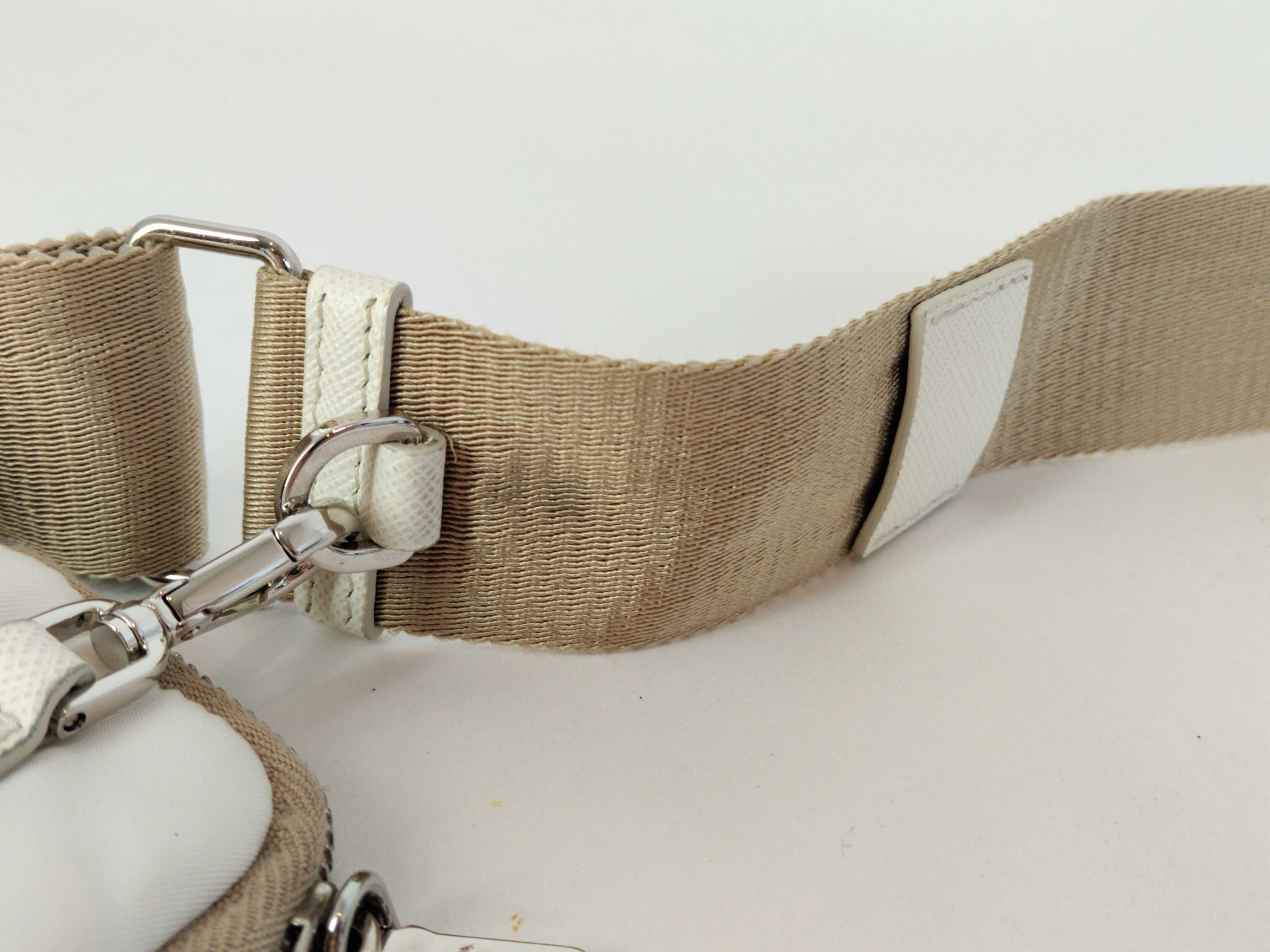 Body Bag, White Nylon Shoulder Bag — view 5