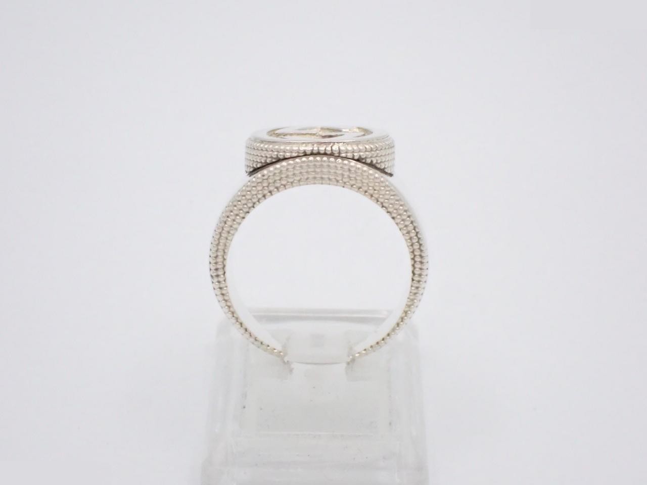 Interlocking G Ring, Ag925, 19g, Stamped 23, Actual Size #22, Silver — view 3
