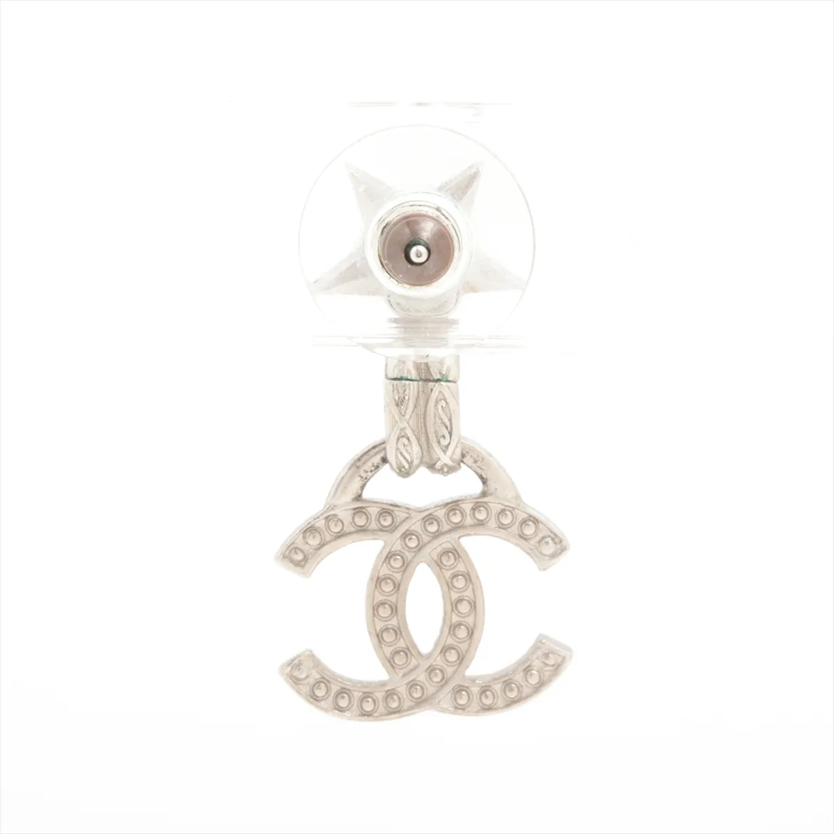 Coco Mark Star F24V Earring (Single earring only) GP x Rhinestone Silver. — view 2