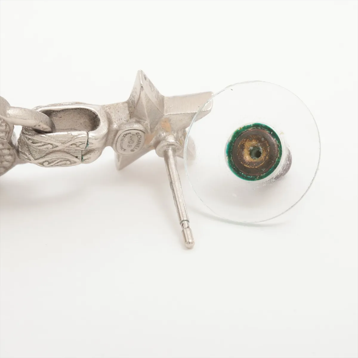 Coco Mark Star F24V Earring (Single earring only) GP x Rhinestone Silver. — view 4